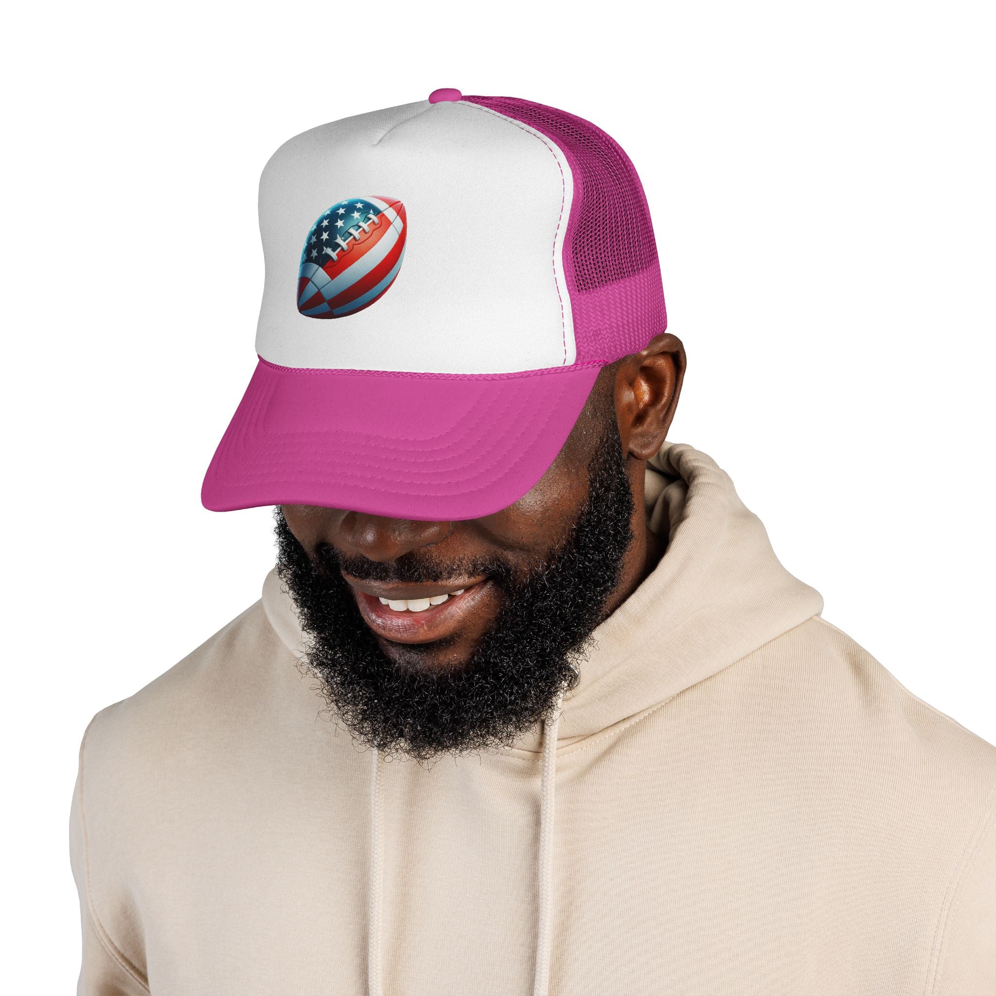 American Football Trucker Cap  Retro Gridiron Hat