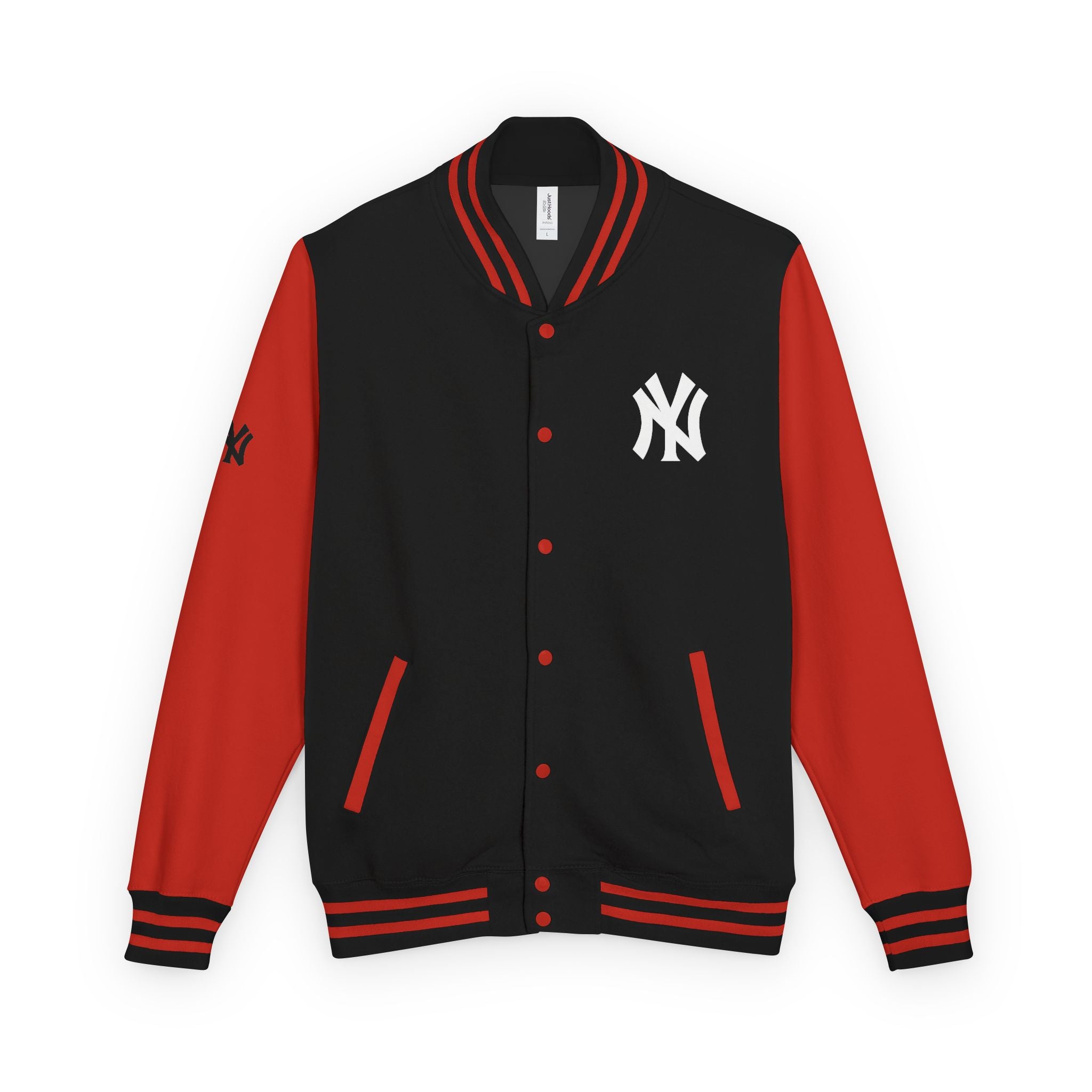 New York Letterman Jacket Varsity Style Red & White Baseball Jacket