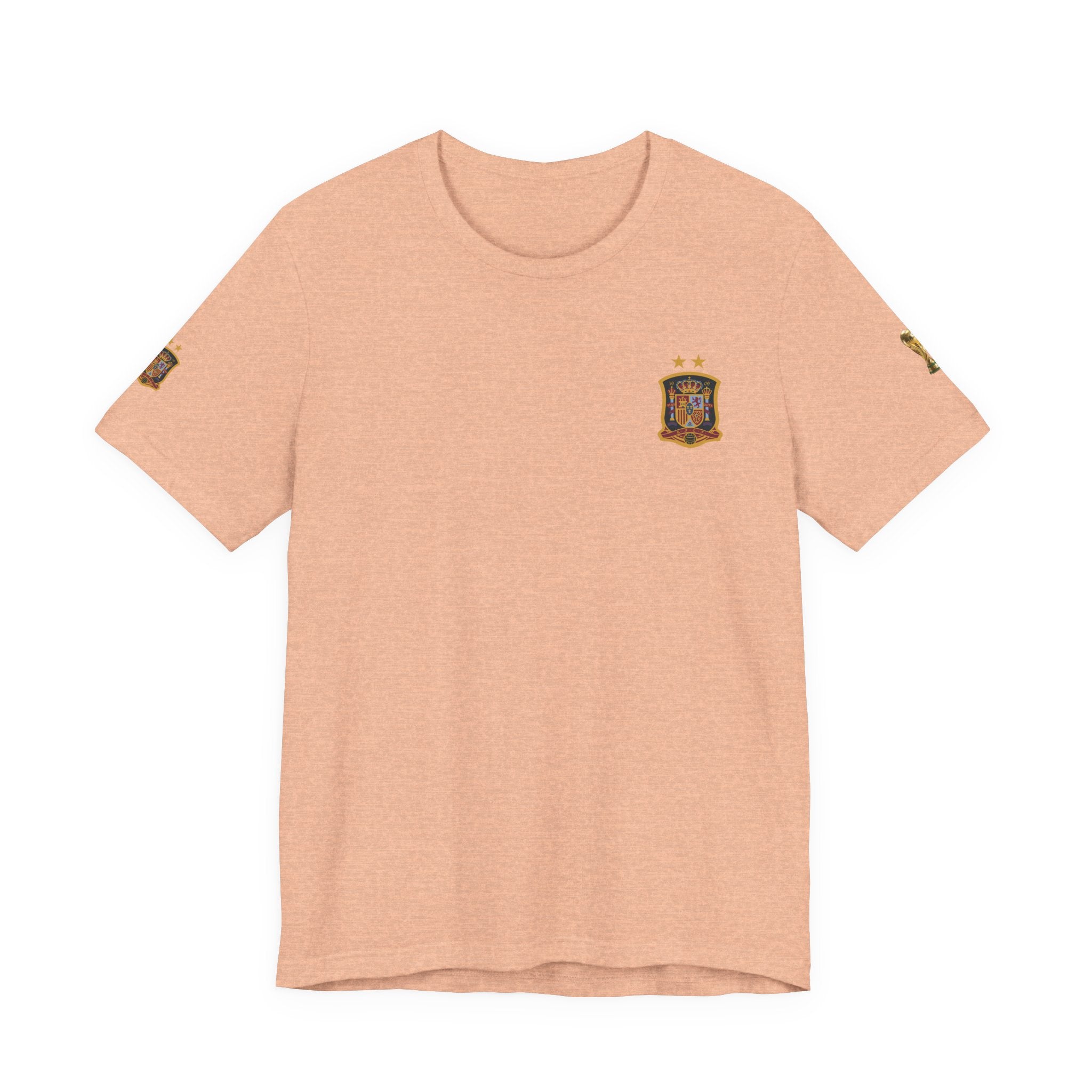 World Cup Trophy Soccer Tee  Spain Crest Short Sleeve