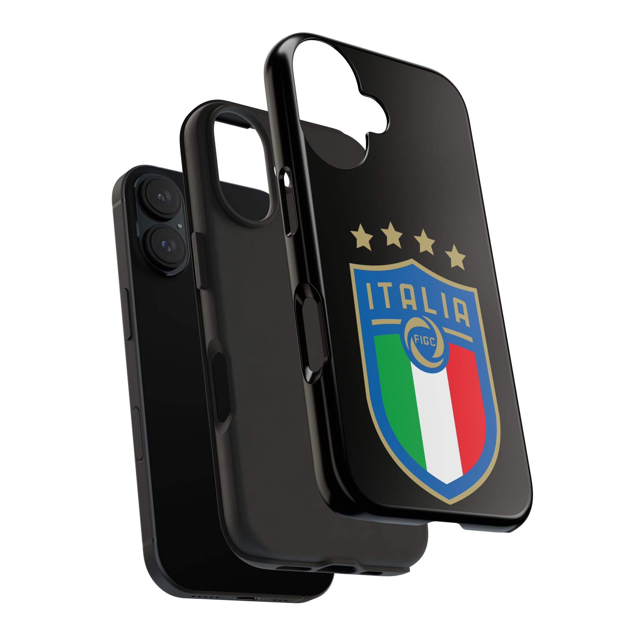 Italia Shield Tough Phone Case  Italian Flag Soccer Crest with Four Stars