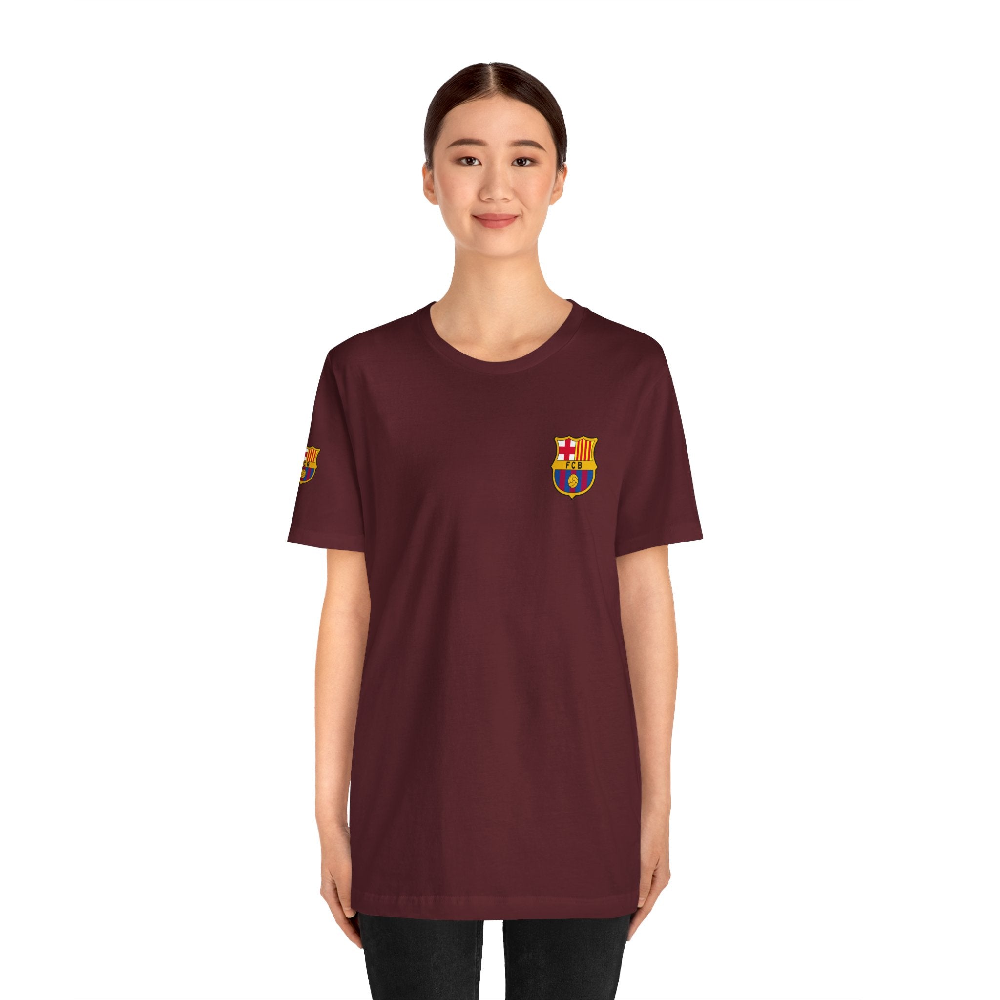 Barcelona Crest T‑Shirt  Minimal Football Fan Tee