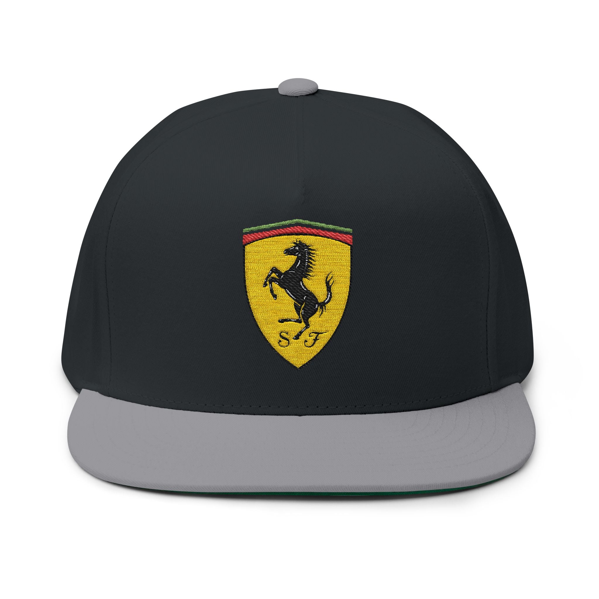 Ferrari Had Embroidered Flat Bill Cap