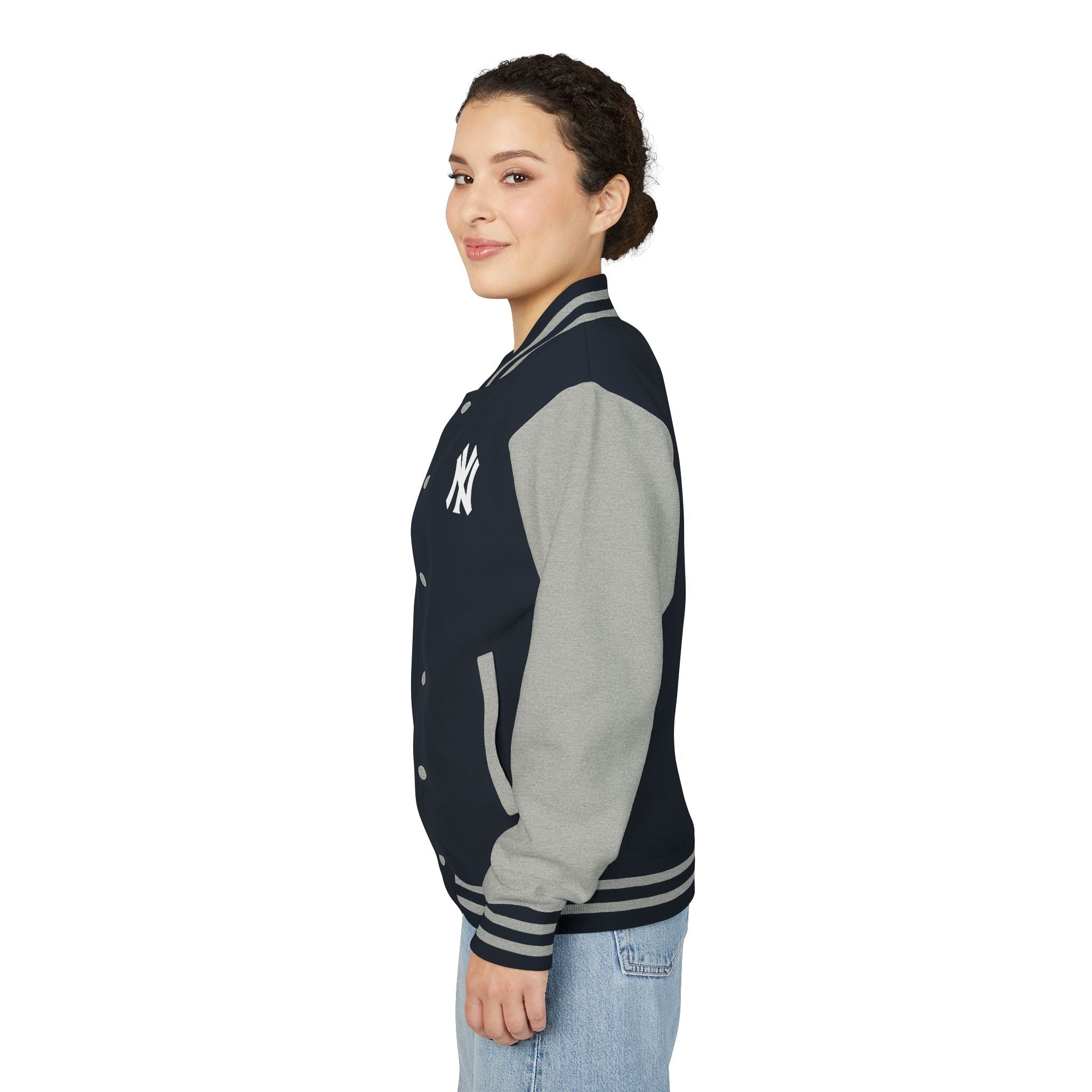 New York Letterman Jacket Varsity Style Red & White Baseball Jacket