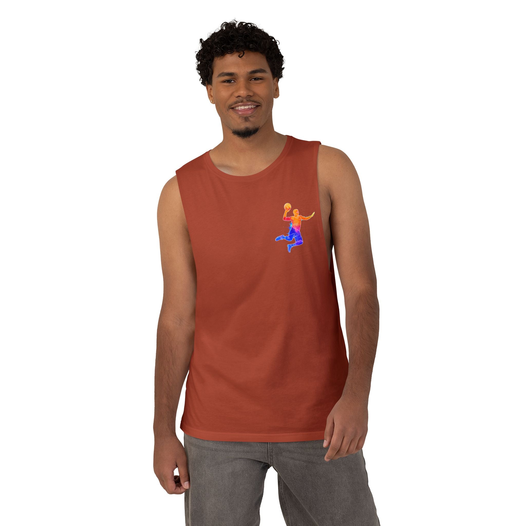 Basketball Tank Top  Colorful Player Graphic Athletic Workout Shirt