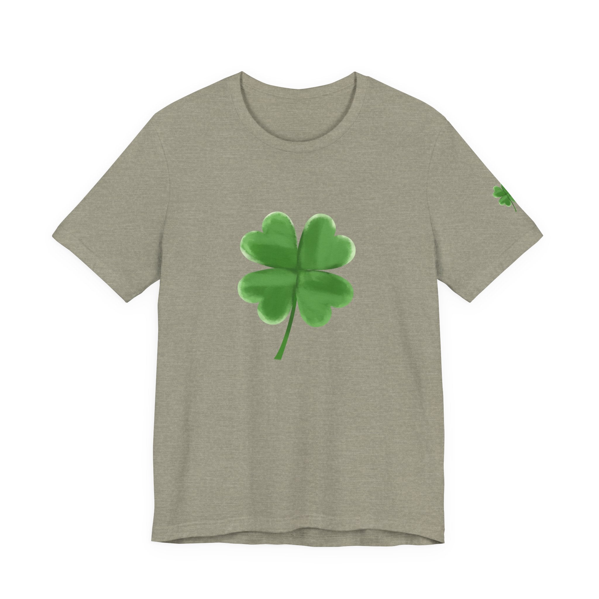 Green Four-Leaf Clover T-Shirt  Lucky Shamrock Tee