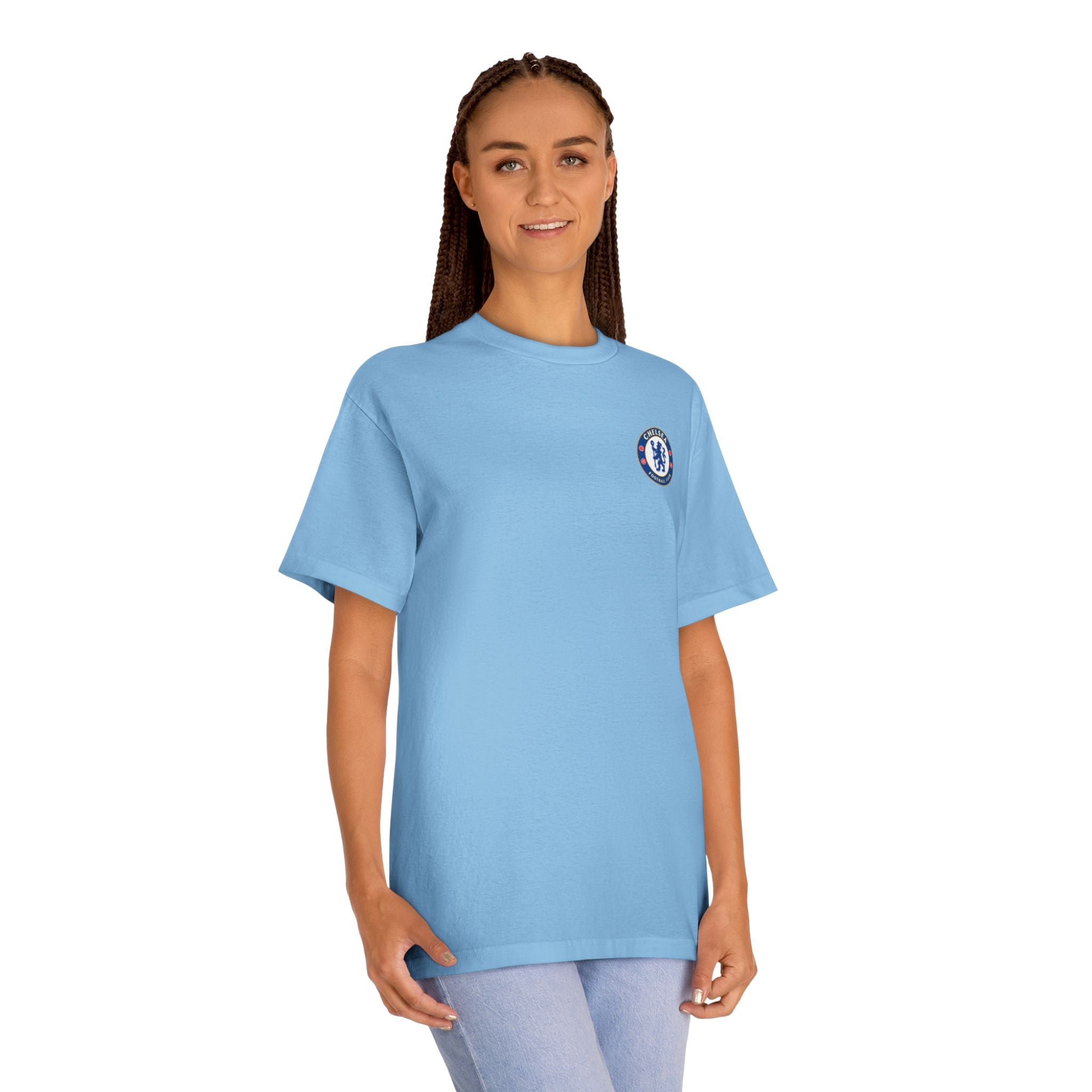 Chelsea Football Club Tee Minimal Crest Front & CHELSEA Back