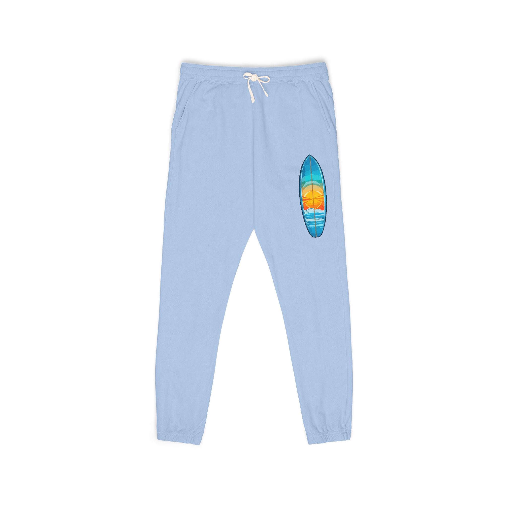 Surfboard Sunset Sweatpants Surf Graphic Fleece Joggers
