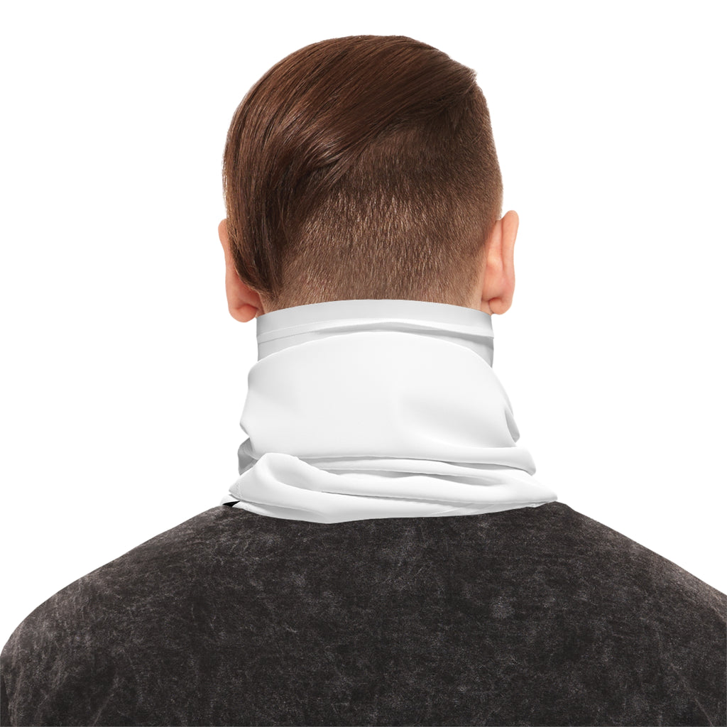 Anarchy Script Neck Gaiter — Red Anarchy A Pattern Lightweight Face Covering