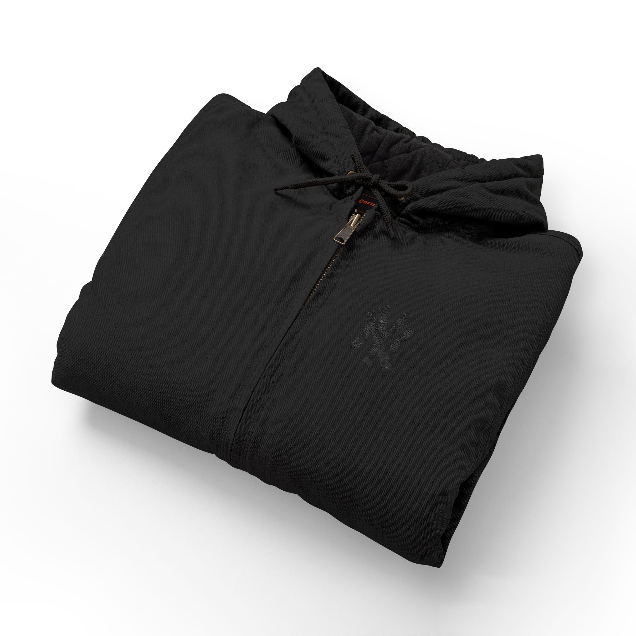 Embroidered Hooded Work Jacket Heavy Duck Cloth Hooded Jacket