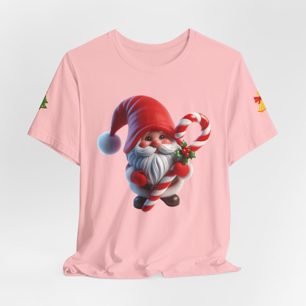 Candy Cane Gnome T-Shirt Christmas Santa Elf Tee