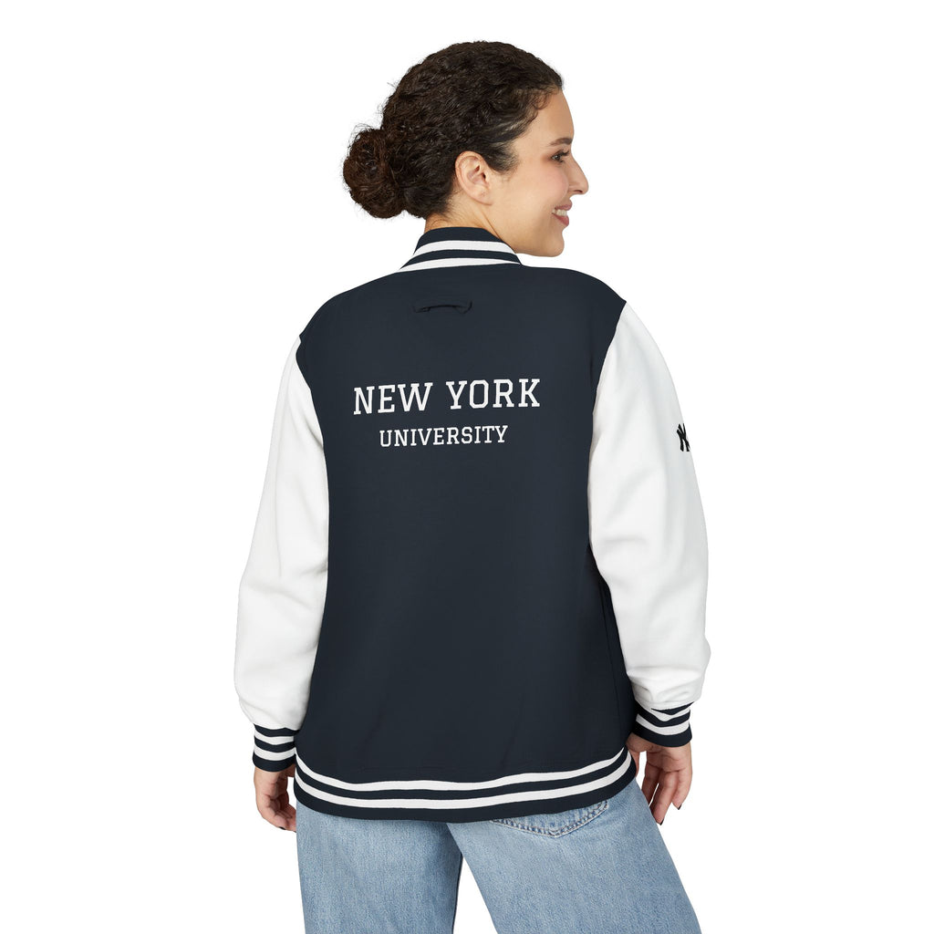 New York Letterman Jacket Varsity Style Red & White Baseball Jacket