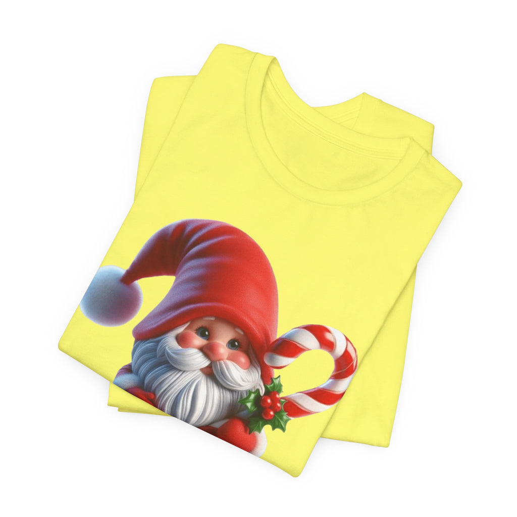 Candy Cane Gnome T-Shirt Christmas Santa Elf Tee