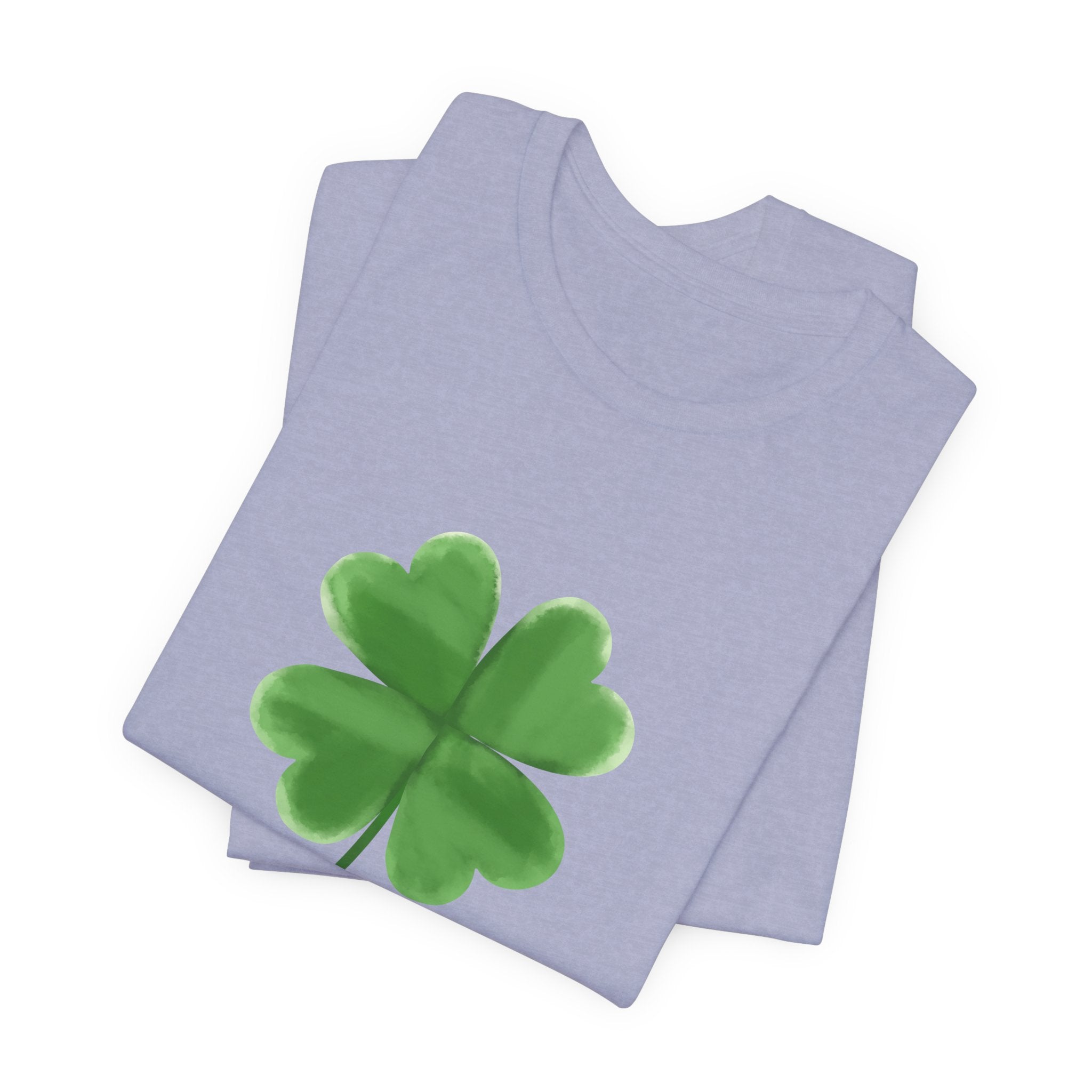 Green Four-Leaf Clover T-Shirt  Lucky Shamrock Tee