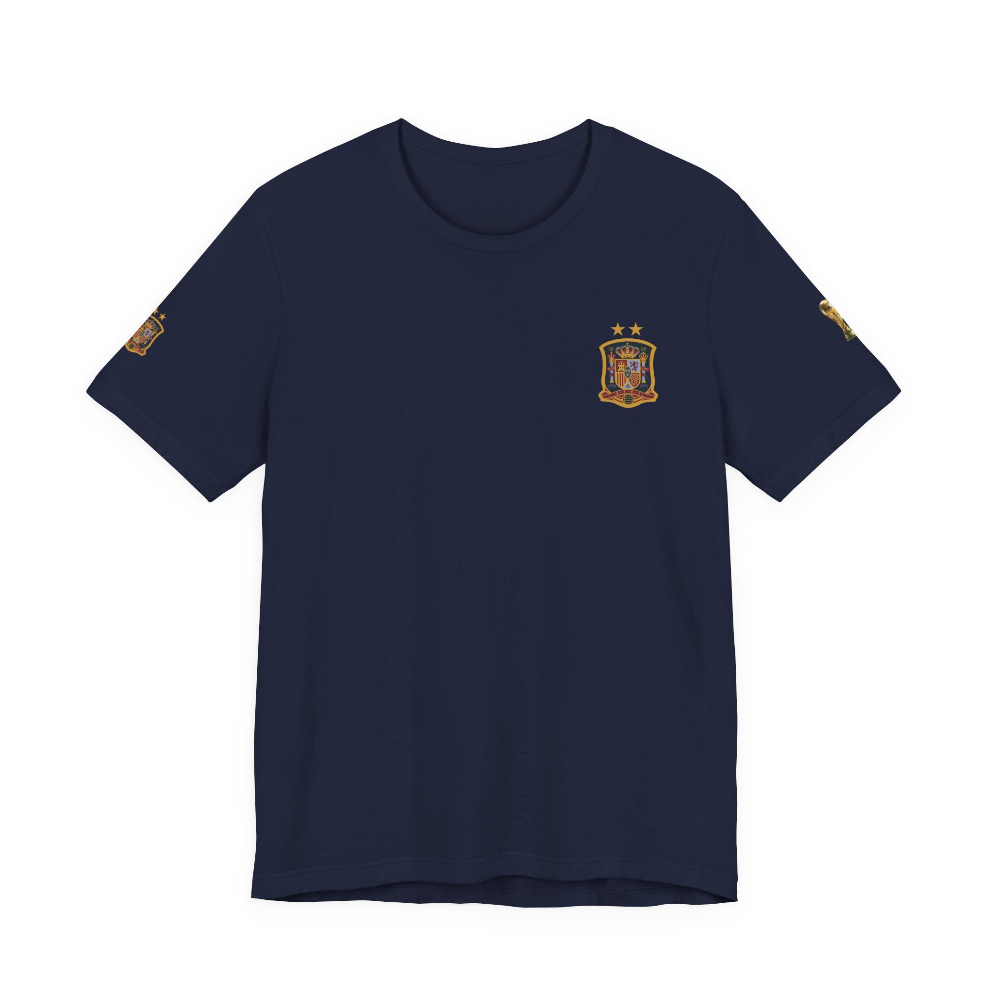 World Cup Trophy Soccer Tee  Spain Crest Short Sleeve