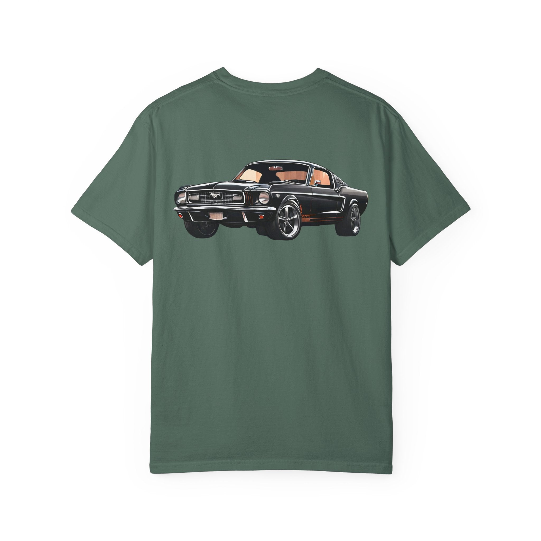 Classic Muscle Car T-Shirt | Vintage Black Mustang Illustration