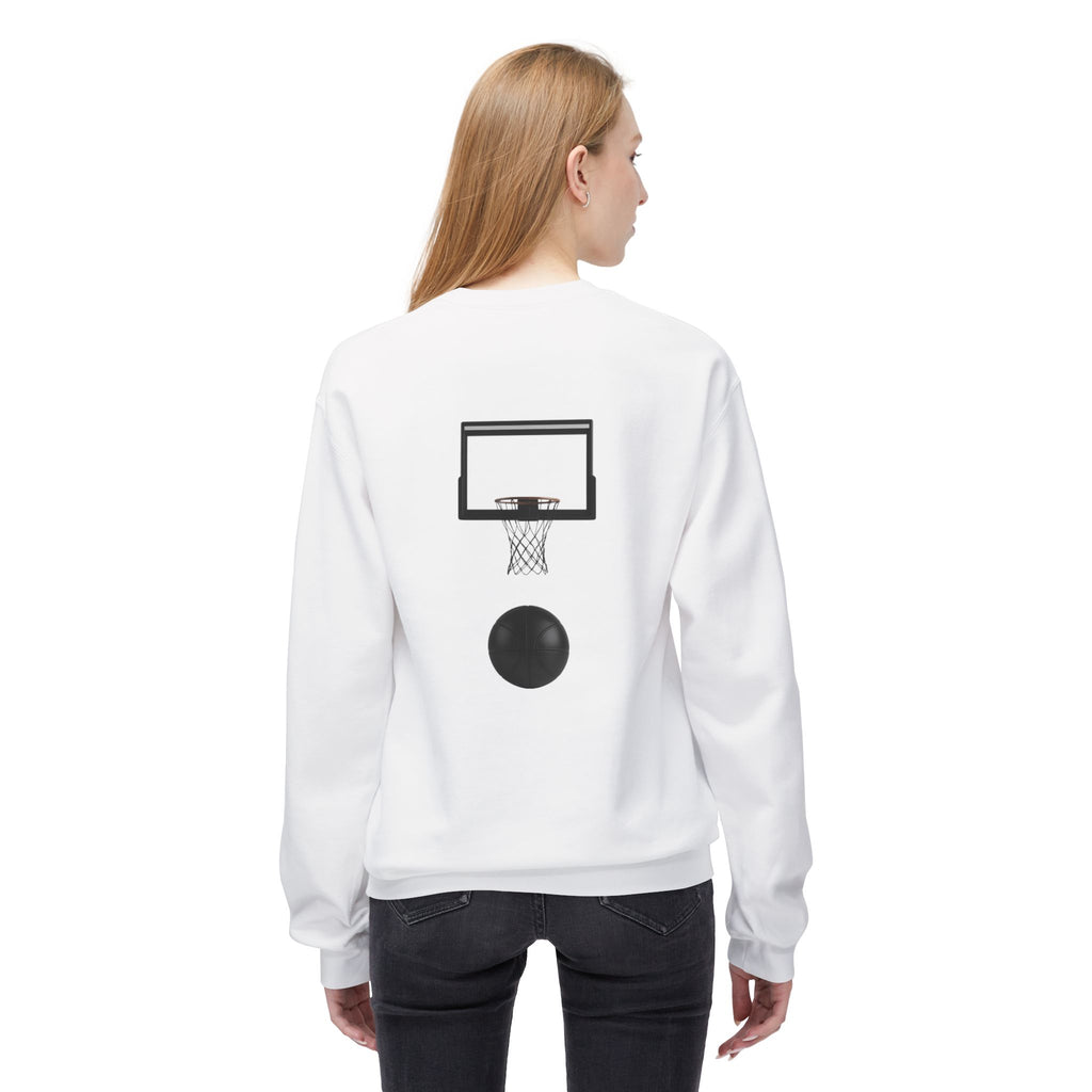 Basketball Players Sweatshirt Front Dribble Back Hoop Graphic