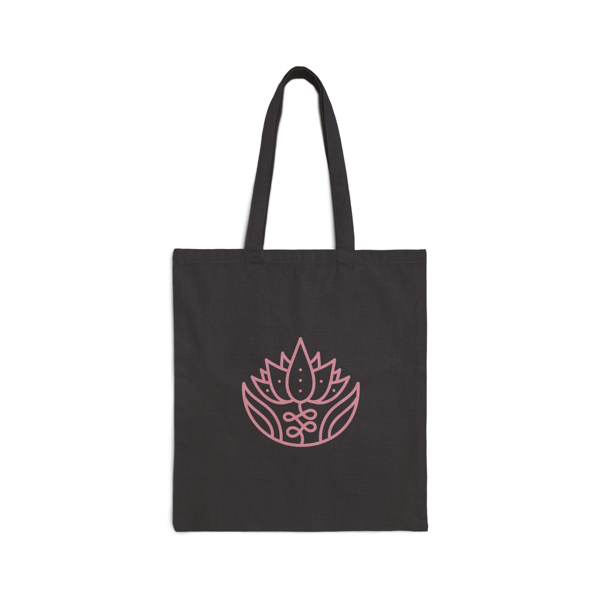 Yoga Lotus Tote Bag  Cotton Canvas Meditation Tote