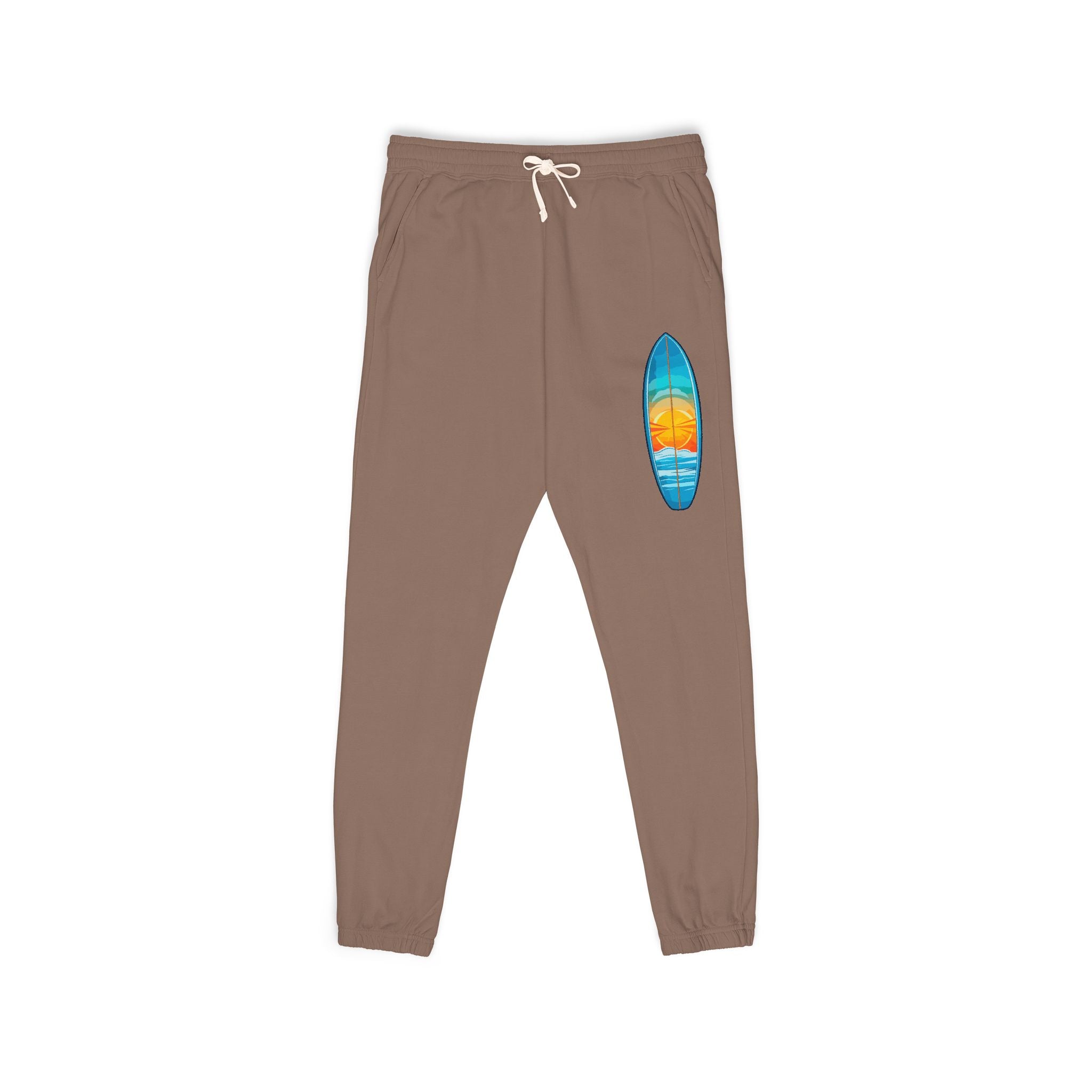 Surfboard Sunset Sweatpants Surf Graphic Fleece Joggers