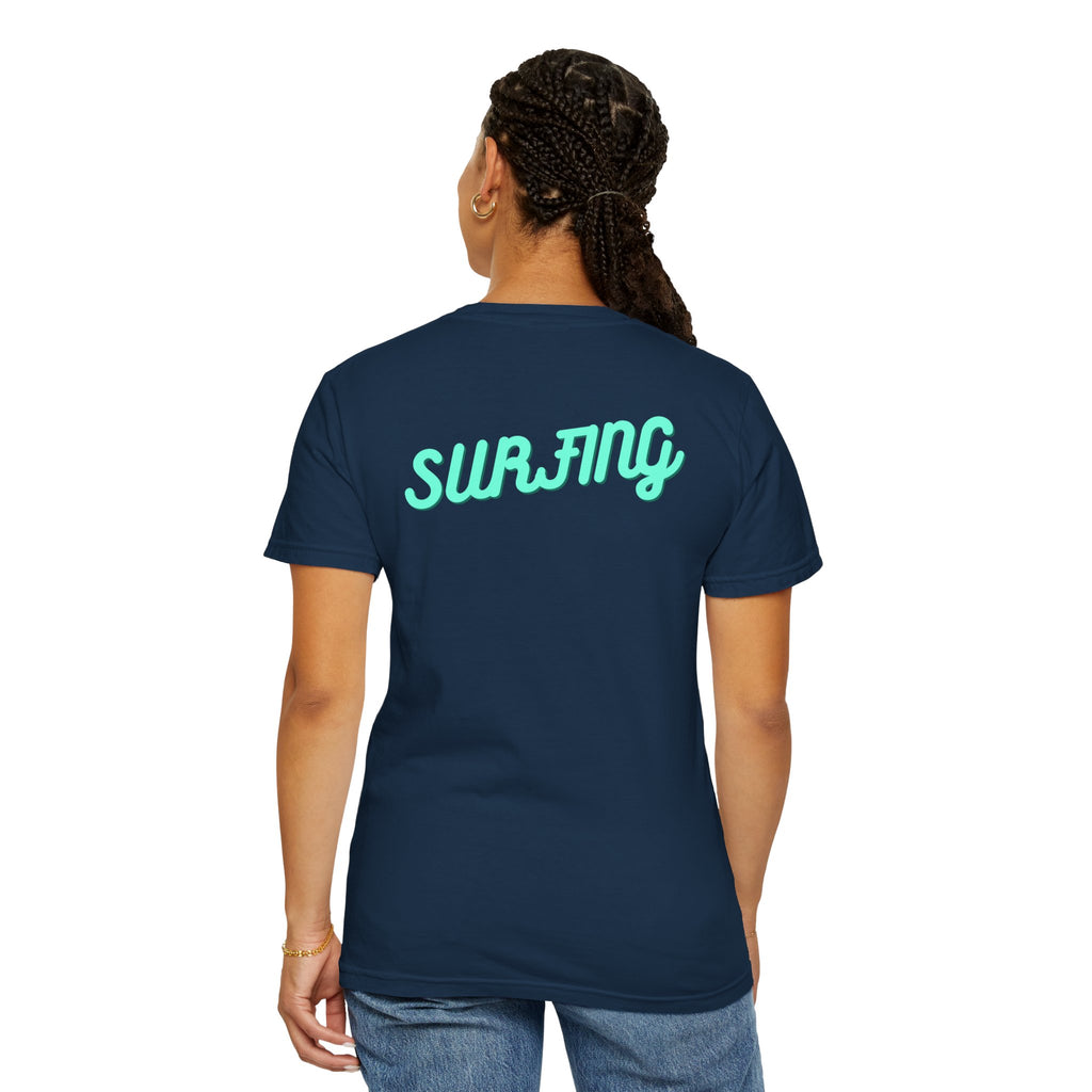 California Beach Surf T-Shirt  Retro Palm Trees & ‘SURFING’ Graphic
