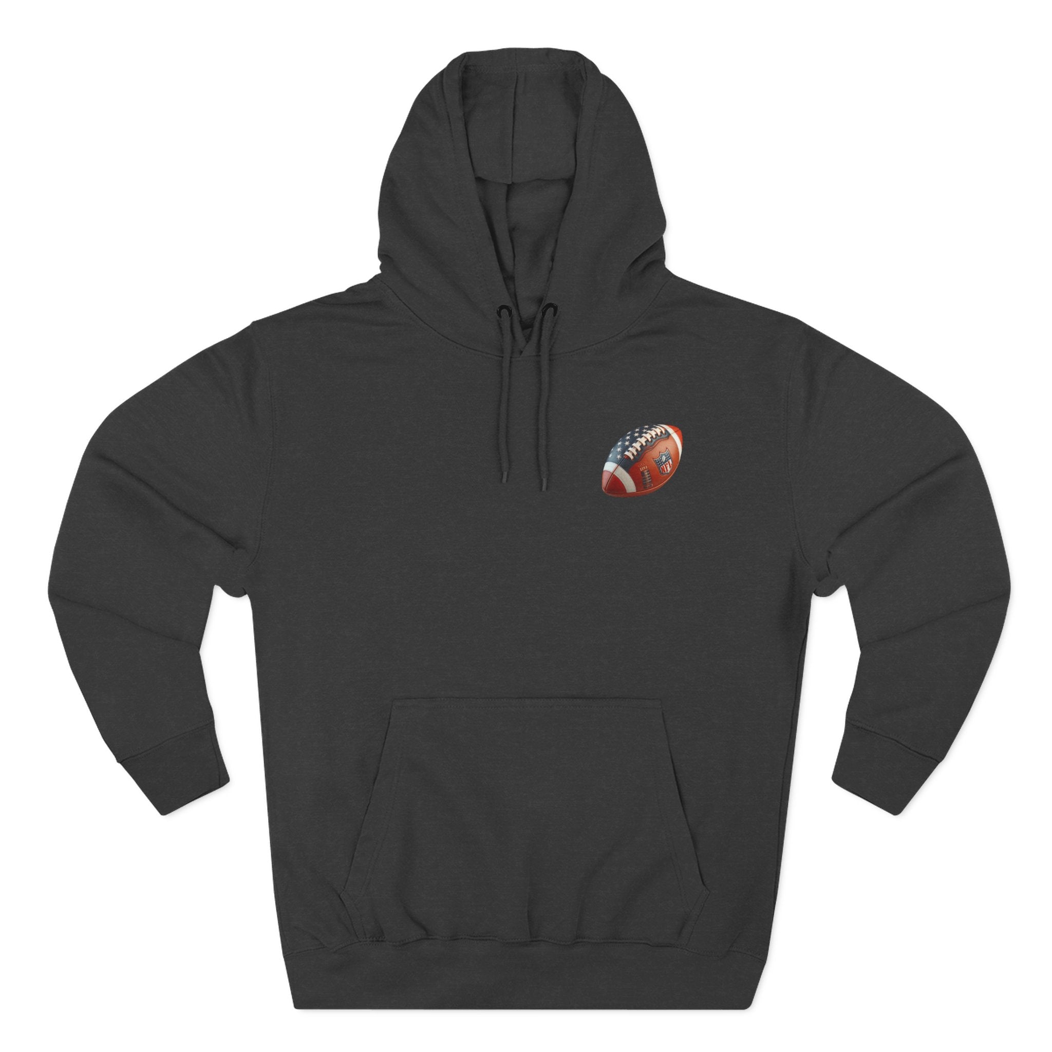 Skull Football Helmet Hoodie Men's Athletic Fleece Pullover