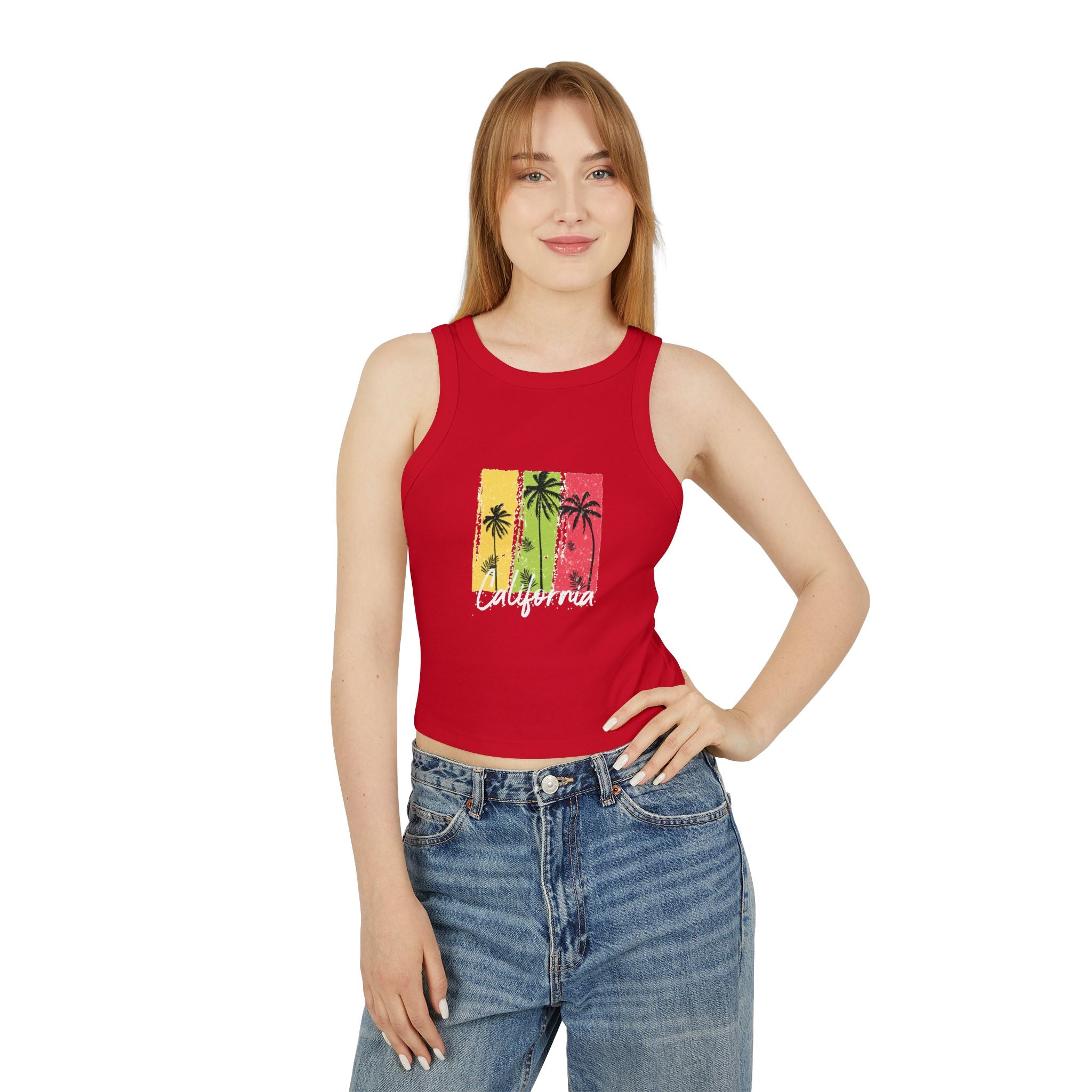 California Surf Van Racer Tank Top Retro Beach Graphic