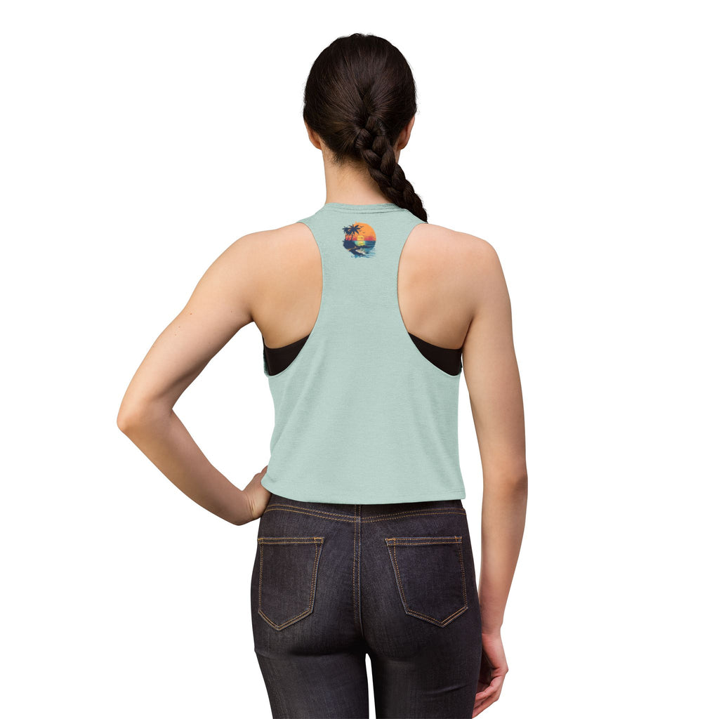 California Super Surfer Crop Top Retro Beach Van Surf Graphic