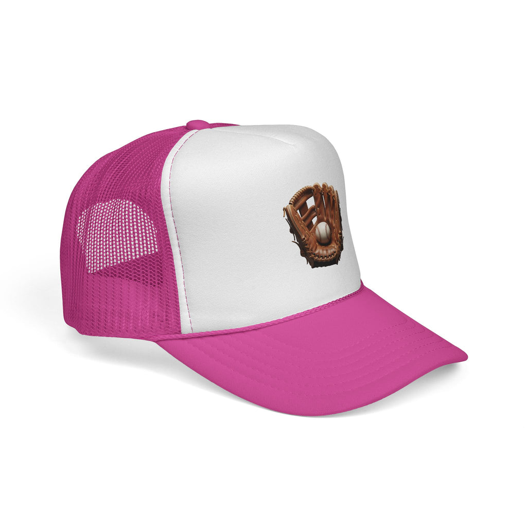 Baseball Glove Trucker Cap  Vintage Glove & Ball Mesh Hat