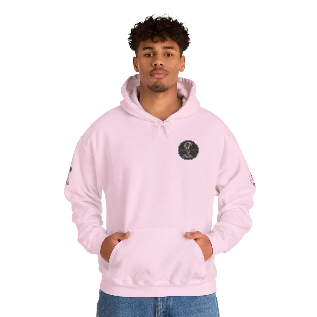 Classic Mustang Hoodie  Vintage Blue Pony Car Pullover