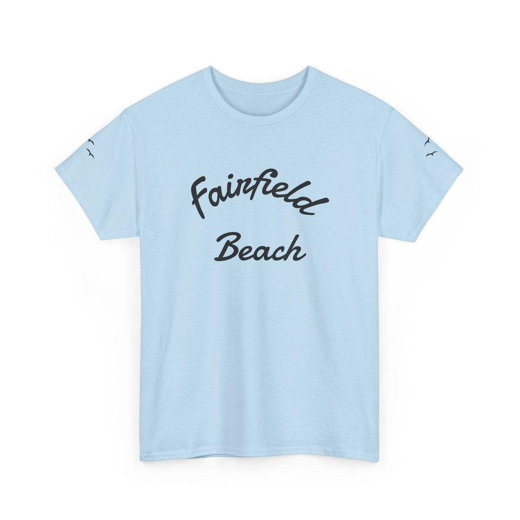 Fairfield Beach Unisex Heavy Cotton Tee, Comfortable Casual T-Shirt, Summer Vibe Shirt, Gifts for Beach Lovers, Relaxed Fit Tee
