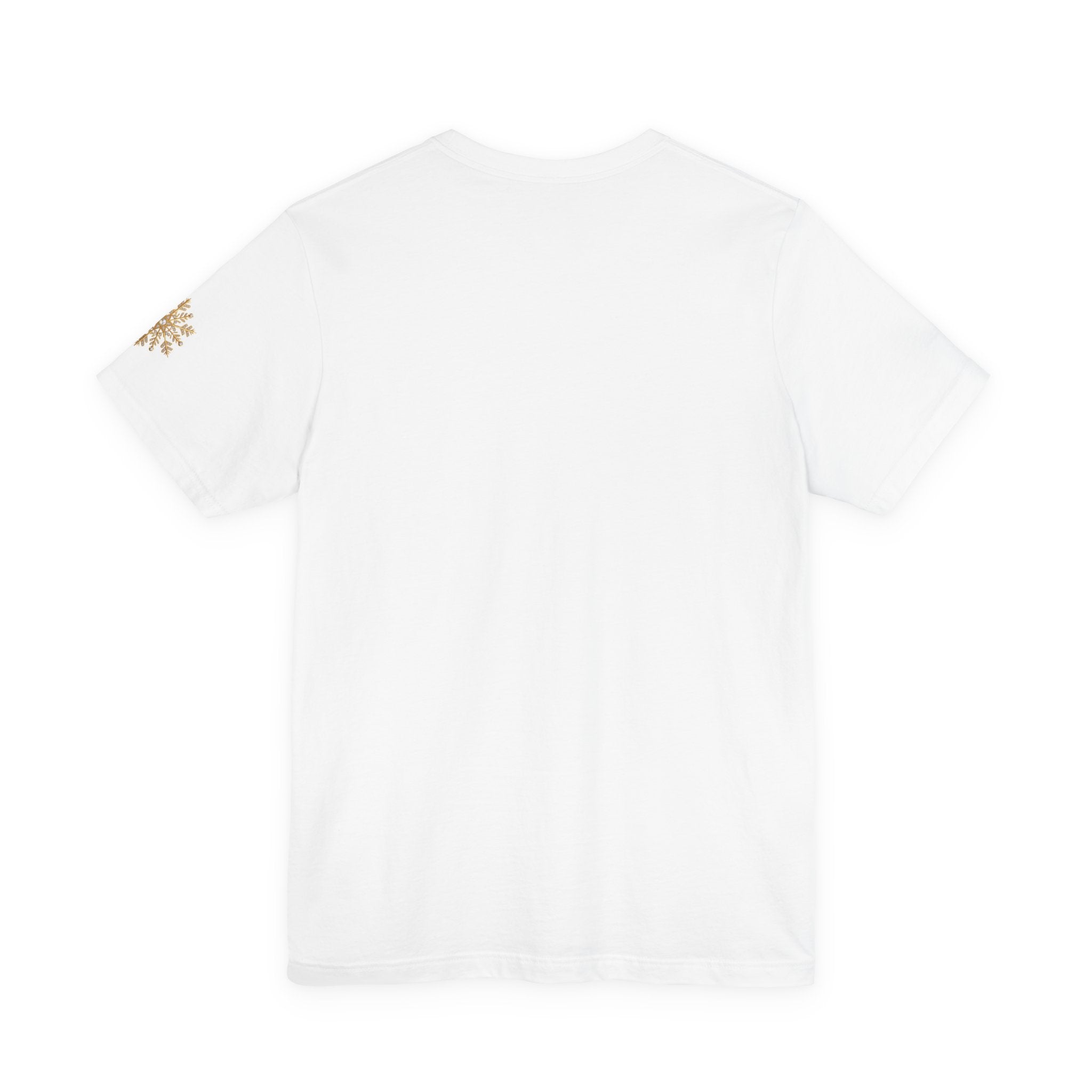 Gold Snowflake Tee Ornate Metallic Snowflake Design