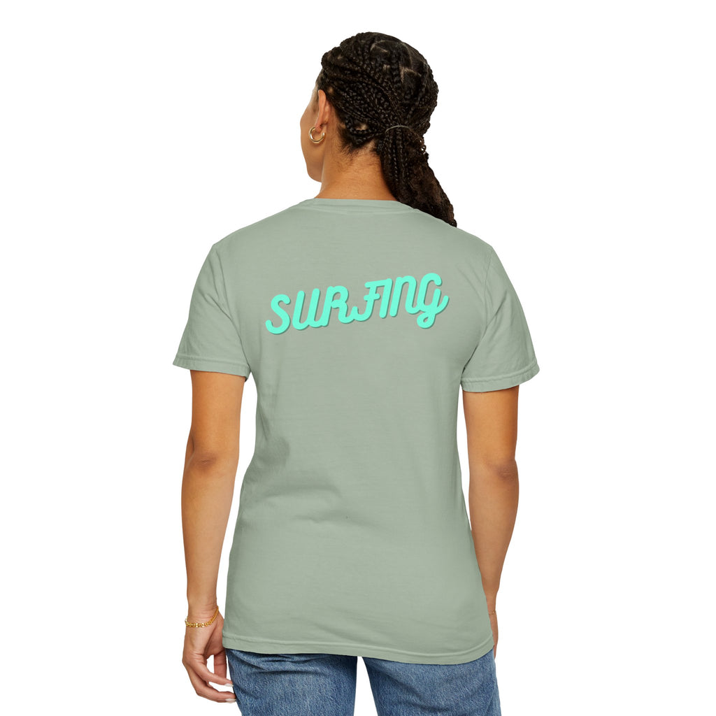 California Beach Surf T-Shirt  Retro Palm Trees & ‘SURFING’ Graphic