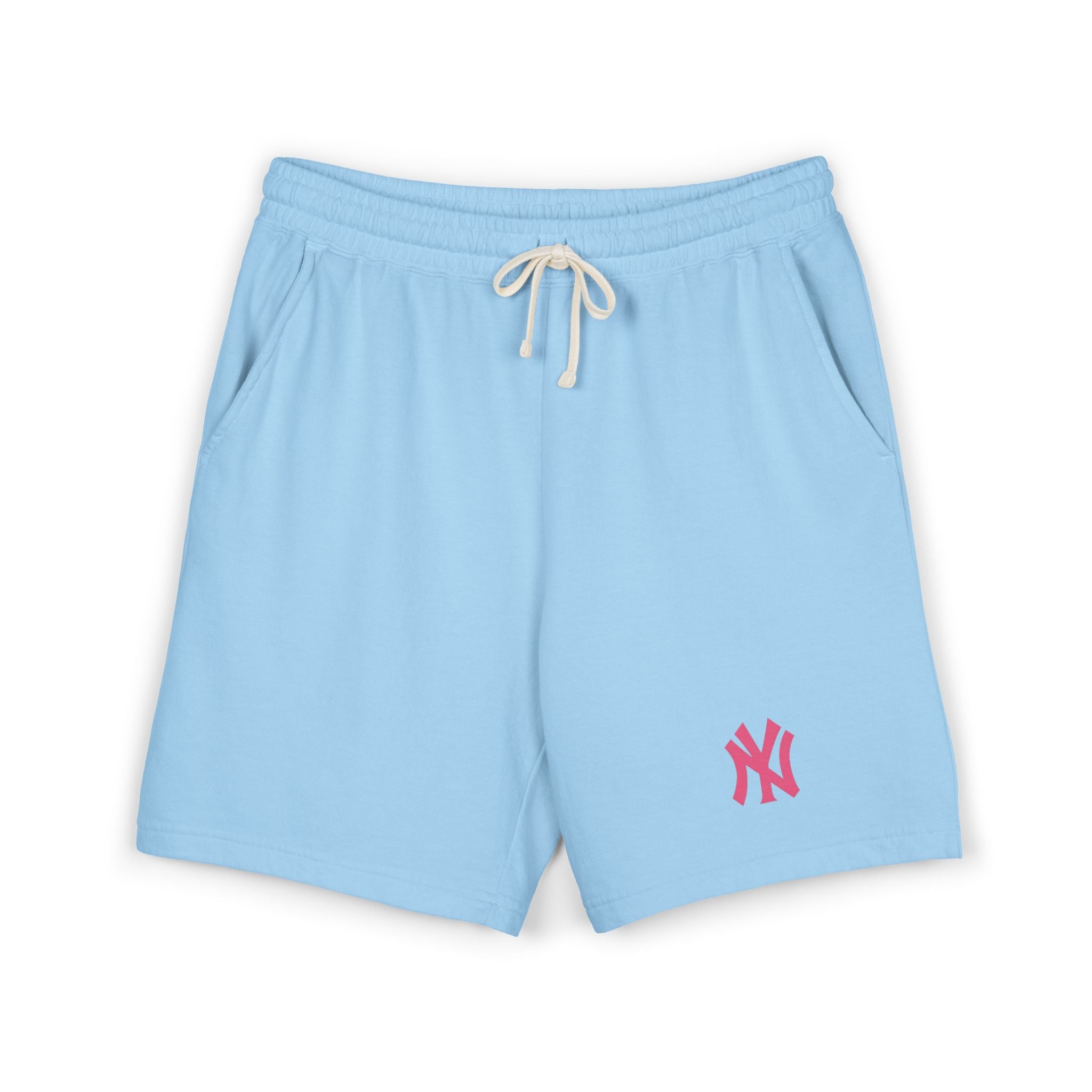 NY Logo Fleece Sweat Shorts  Garment-Dyed Lightweight Lounge Shorts