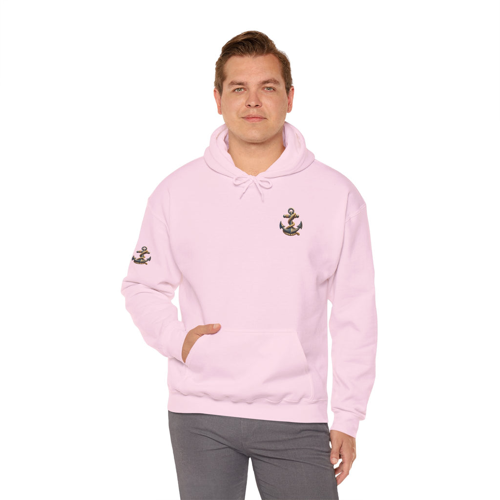 Pirate Skull Anchor Hoodie  Nautical Skull & Crossbones Pullover