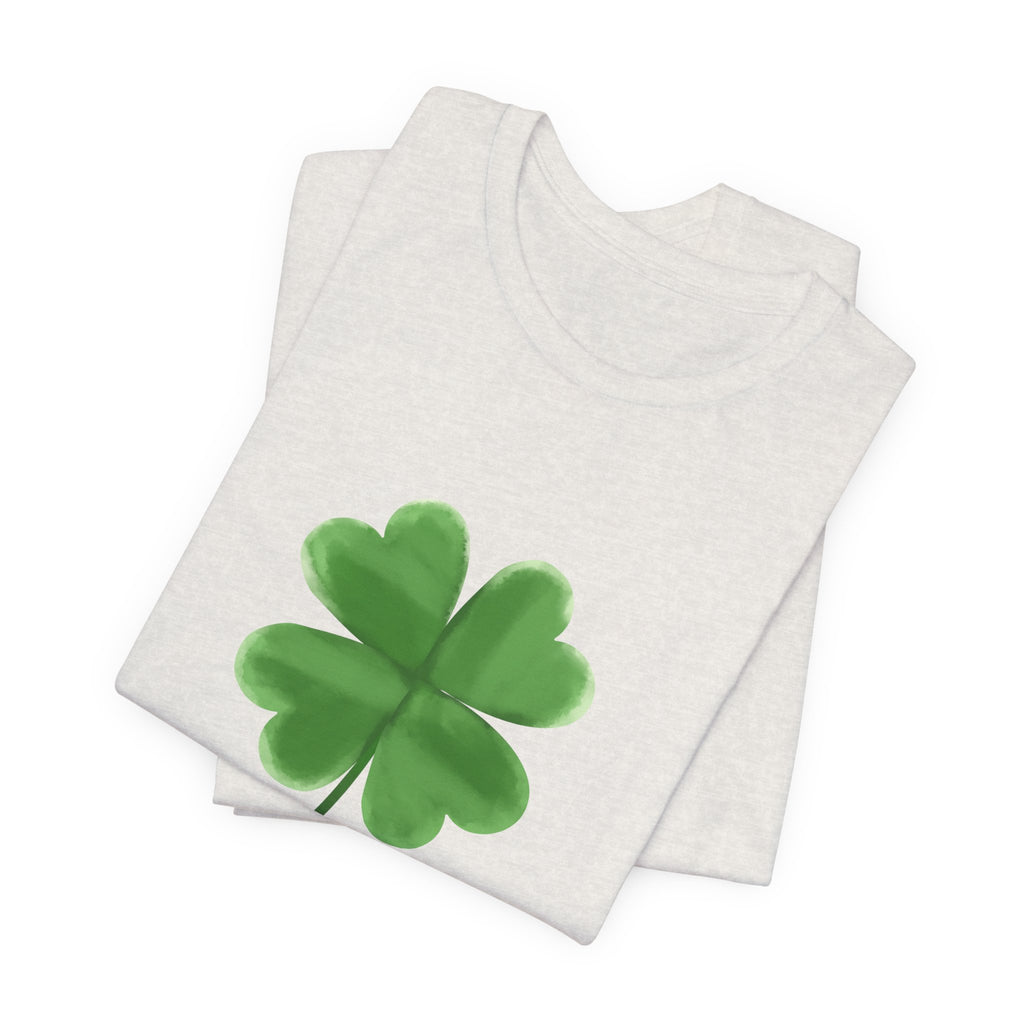 Green Four-Leaf Clover T-Shirt  Lucky Shamrock Tee