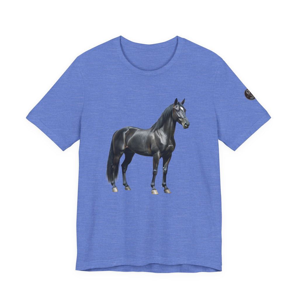 Black Mustang Horse and Classic Mustang Car Tee | Vintage Muscle Car Shirt