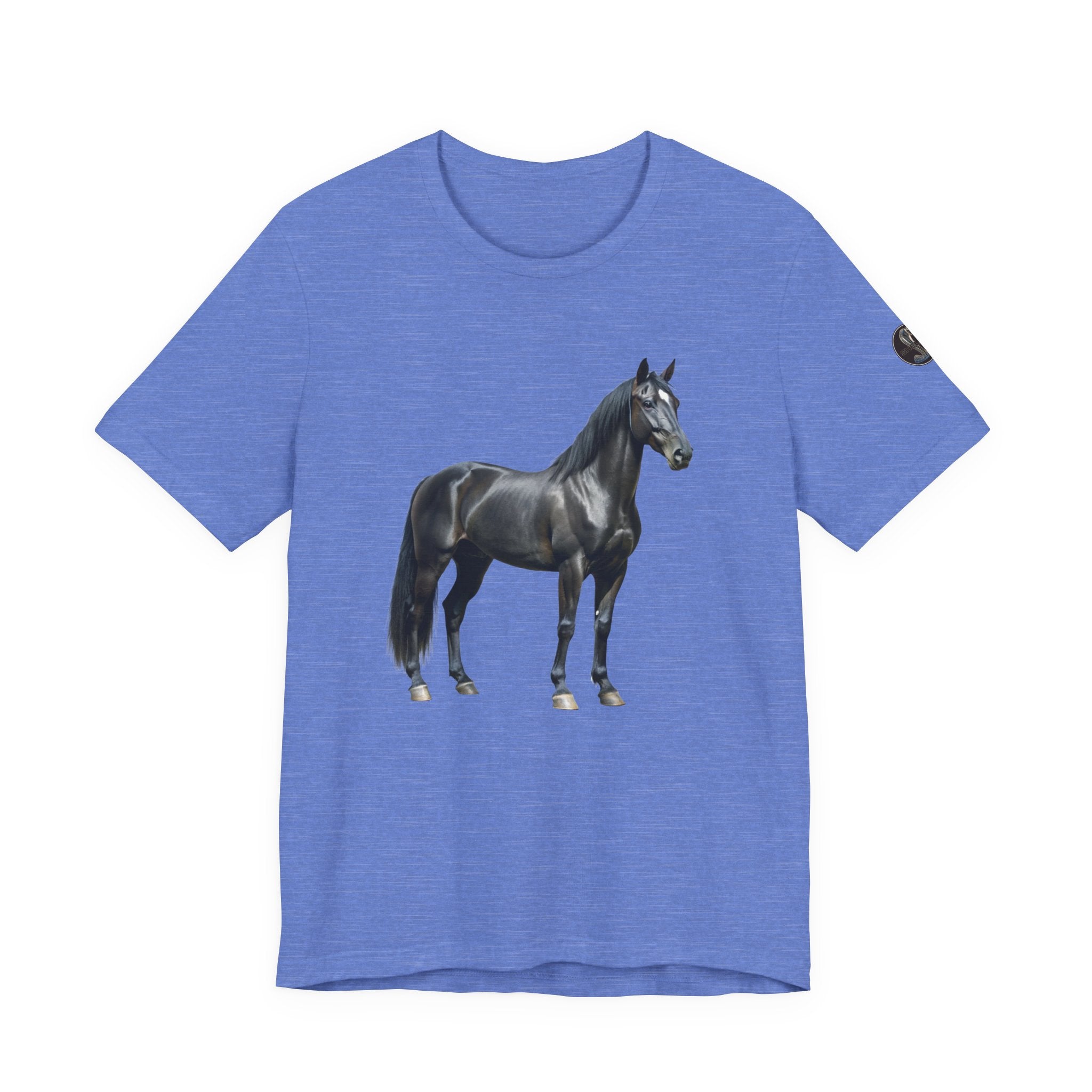 Black Mustang Horse and Classic Mustang Car Tee | Vintage Muscle Car Shirt