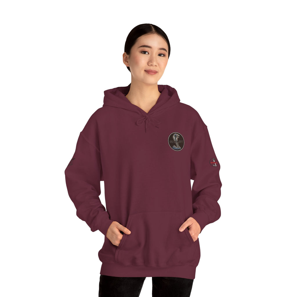 Classic Mustang Hoodie  Vintage Blue Pony Car Pullover
