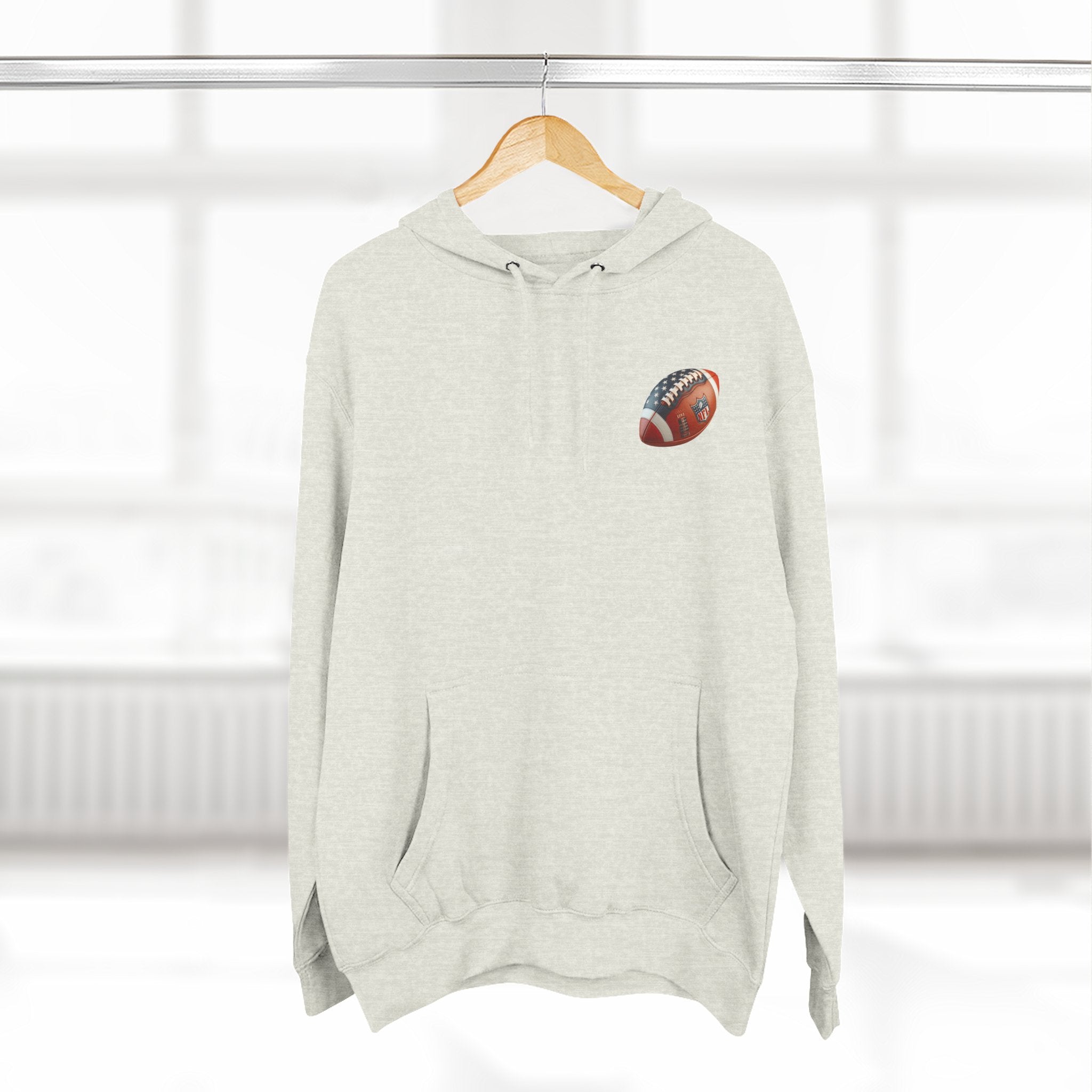 Football Helmet Skull Hoodie  Graphic Fleece Pullover for Fans