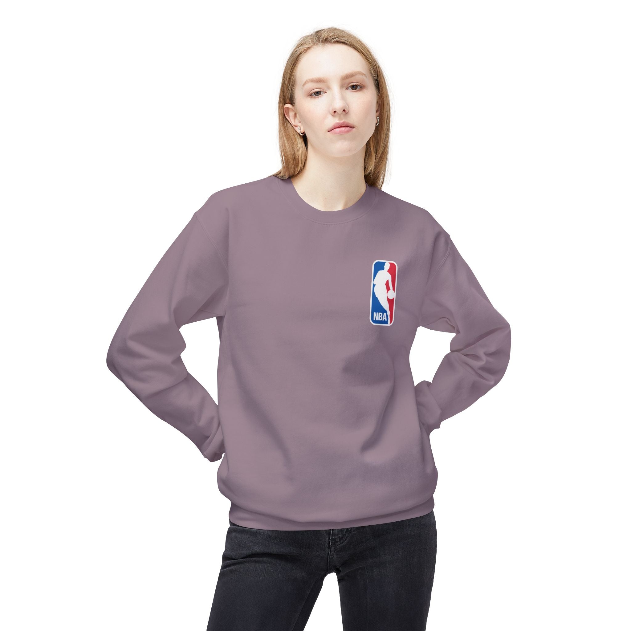 NBA Logo Sweatshirt | Basketball Logo Crewneck, Athletic Fan Apparel