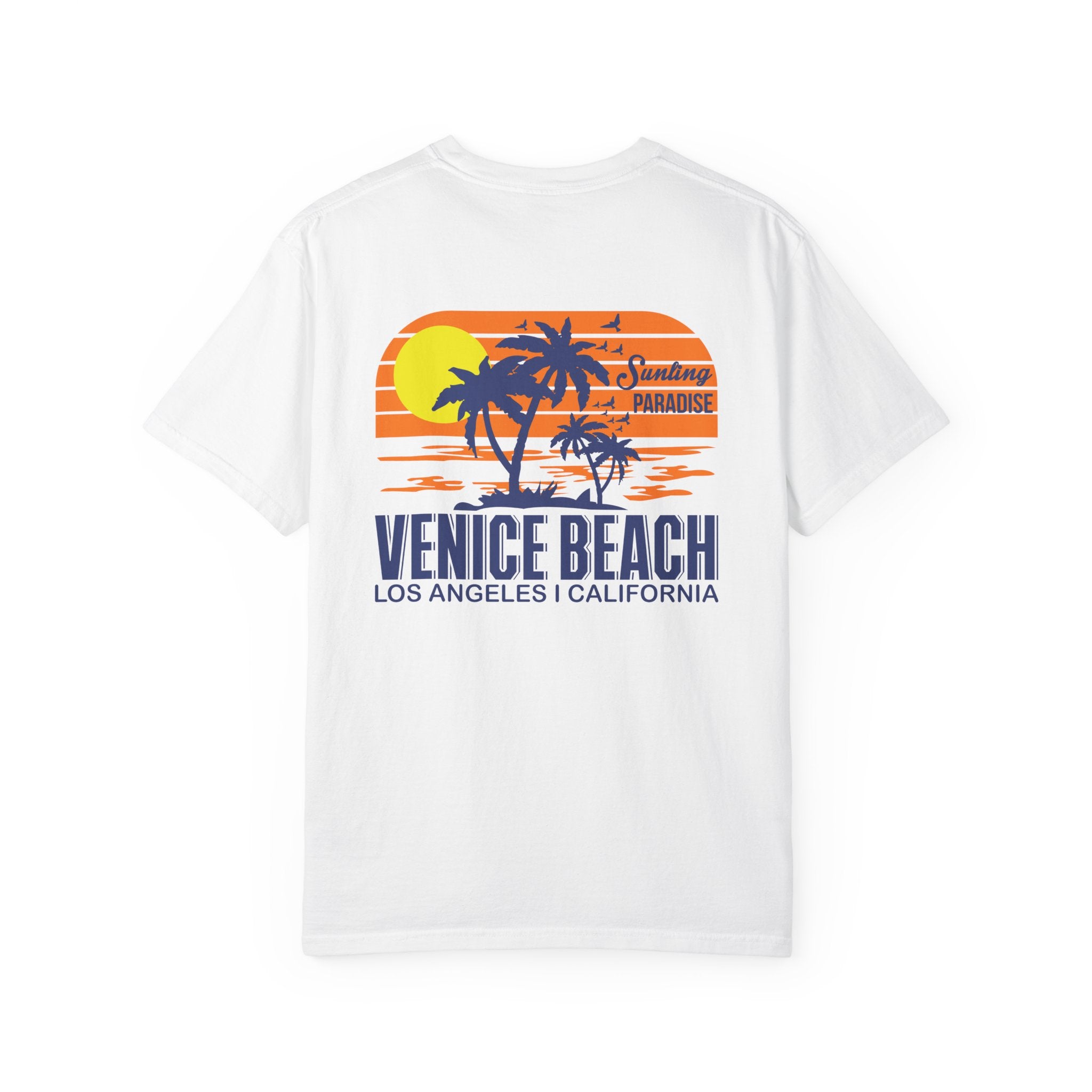 Venice Beach Sunset T-Shirt  Palm Trees & Surf Retro Graphic