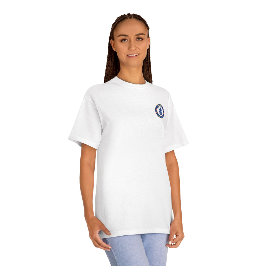 Chelsea Football Club Tee Minimal Crest Front & CHELSEA Back
