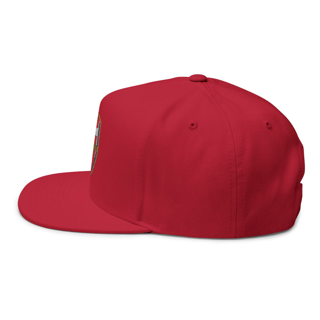 Arsenal Embroidered Flat Bill Cap  White Snapback Hat