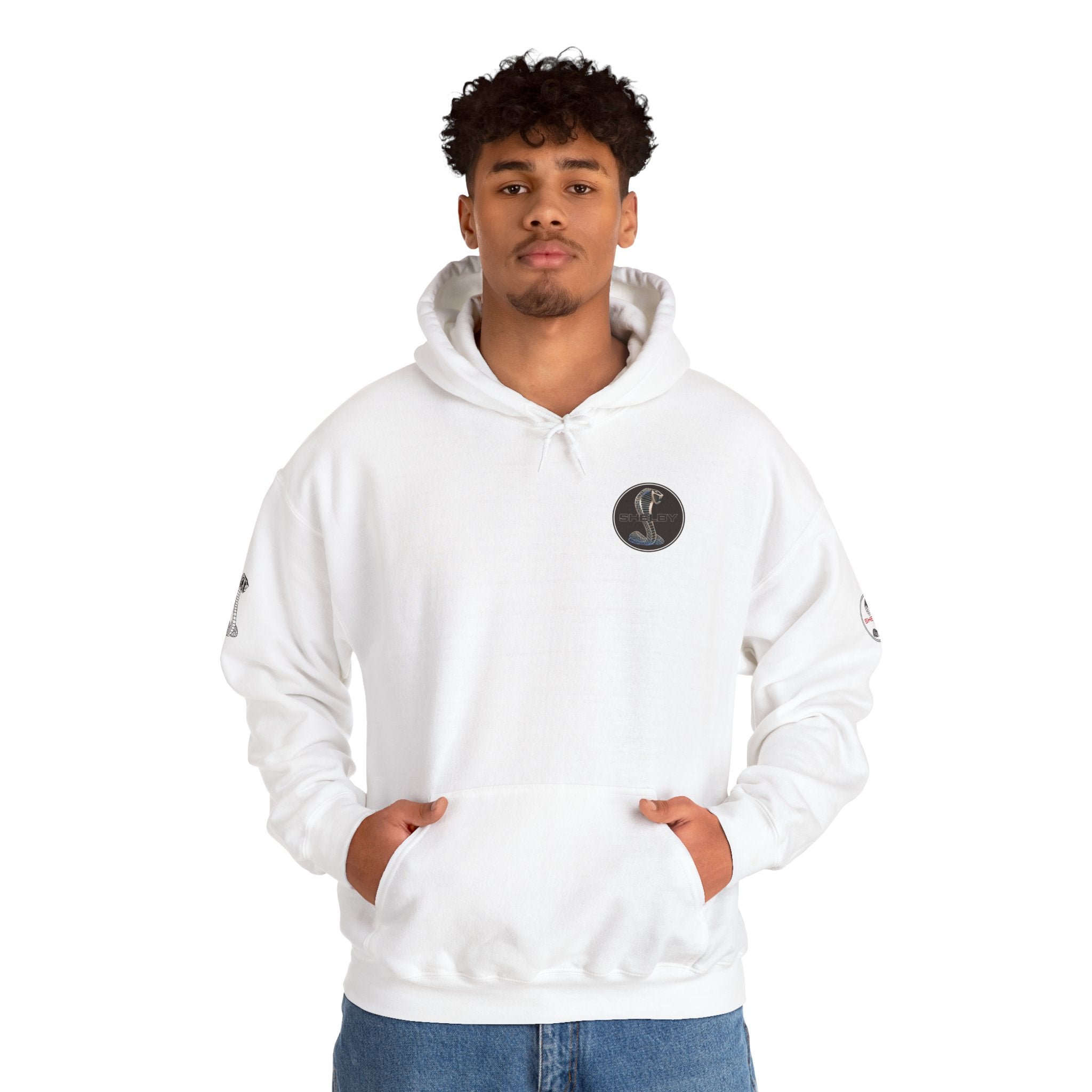Classic Mustang Hoodie  Vintage Blue Pony Car Pullover