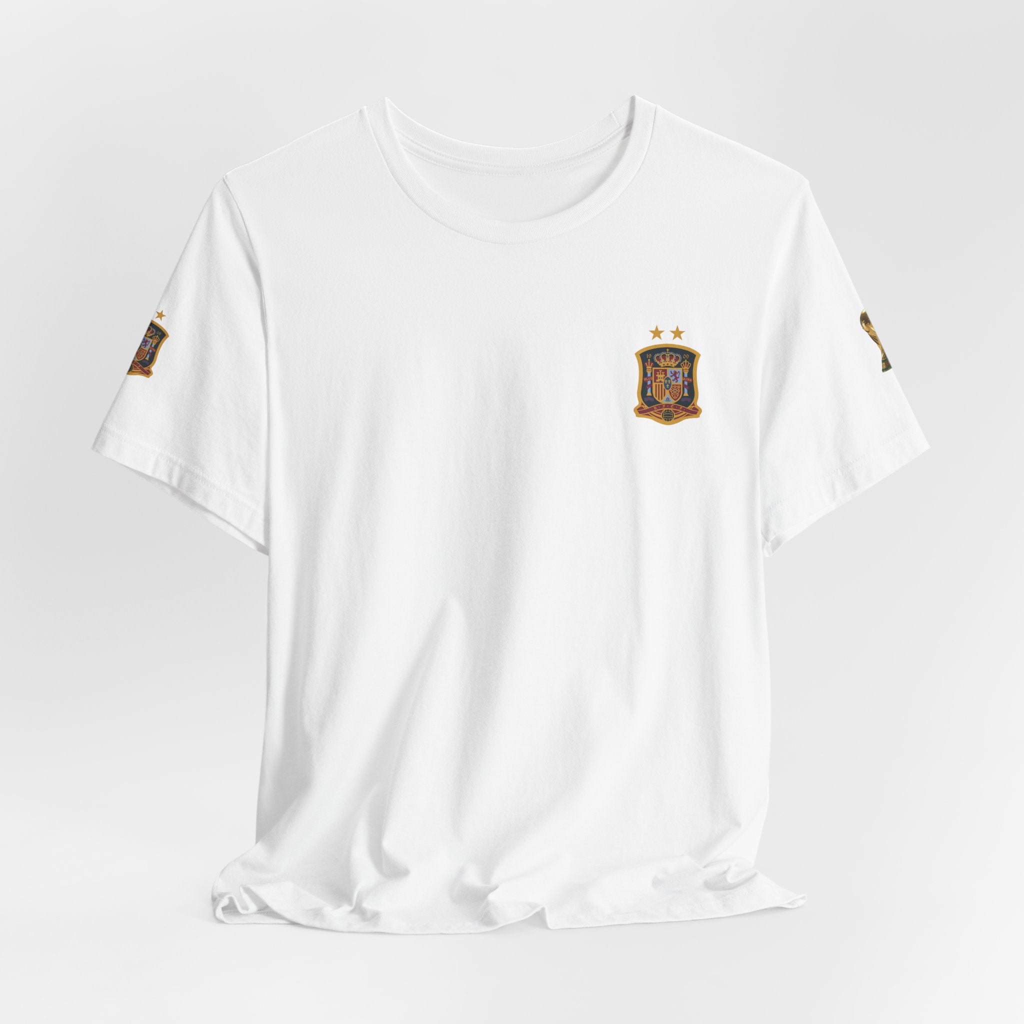 World Cup Trophy Soccer Tee  Spain Crest Short Sleeve