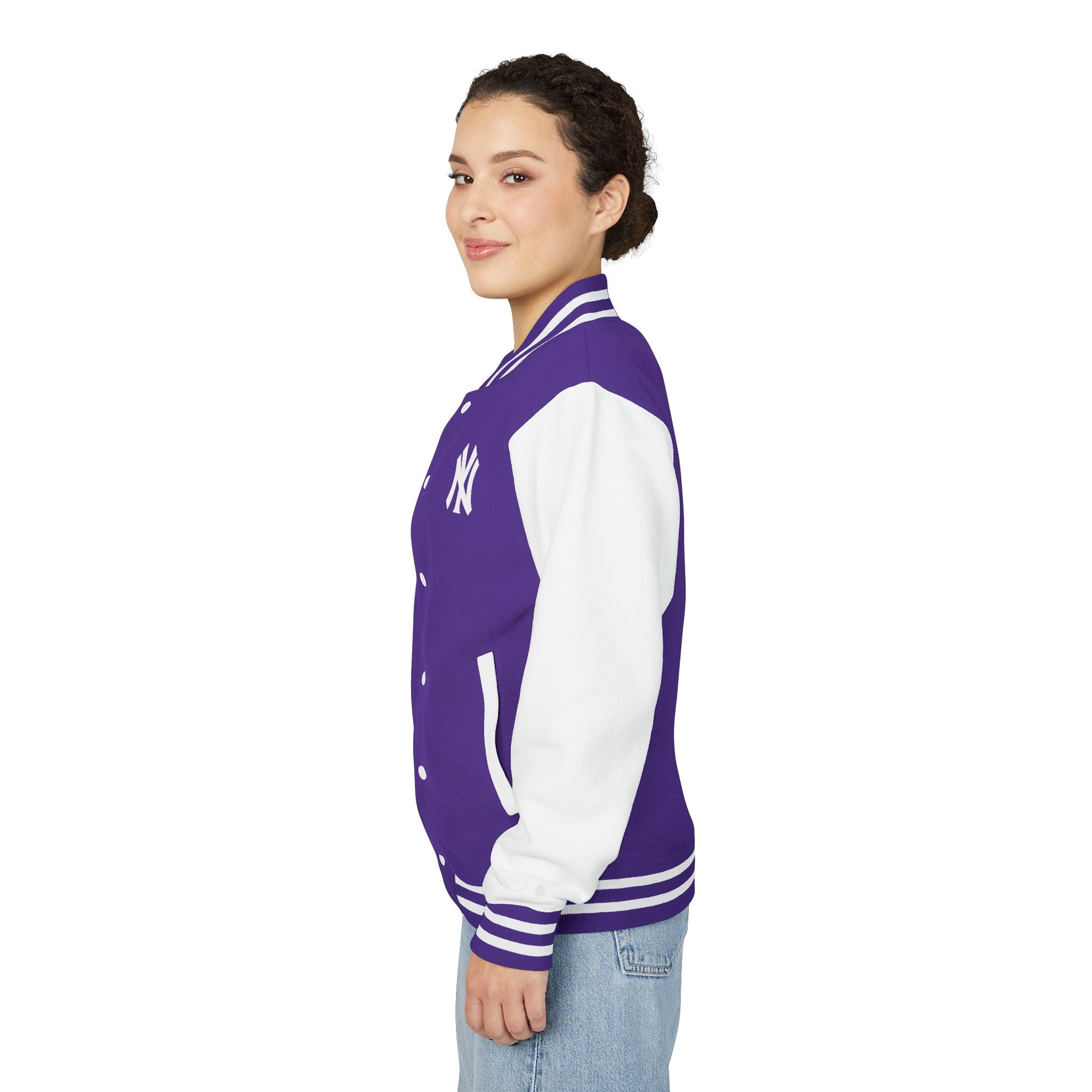 New York Letterman Jacket Varsity Style Red & White Baseball Jacket