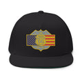 American Flag Route 66 Embroidered Flat Bill Cap