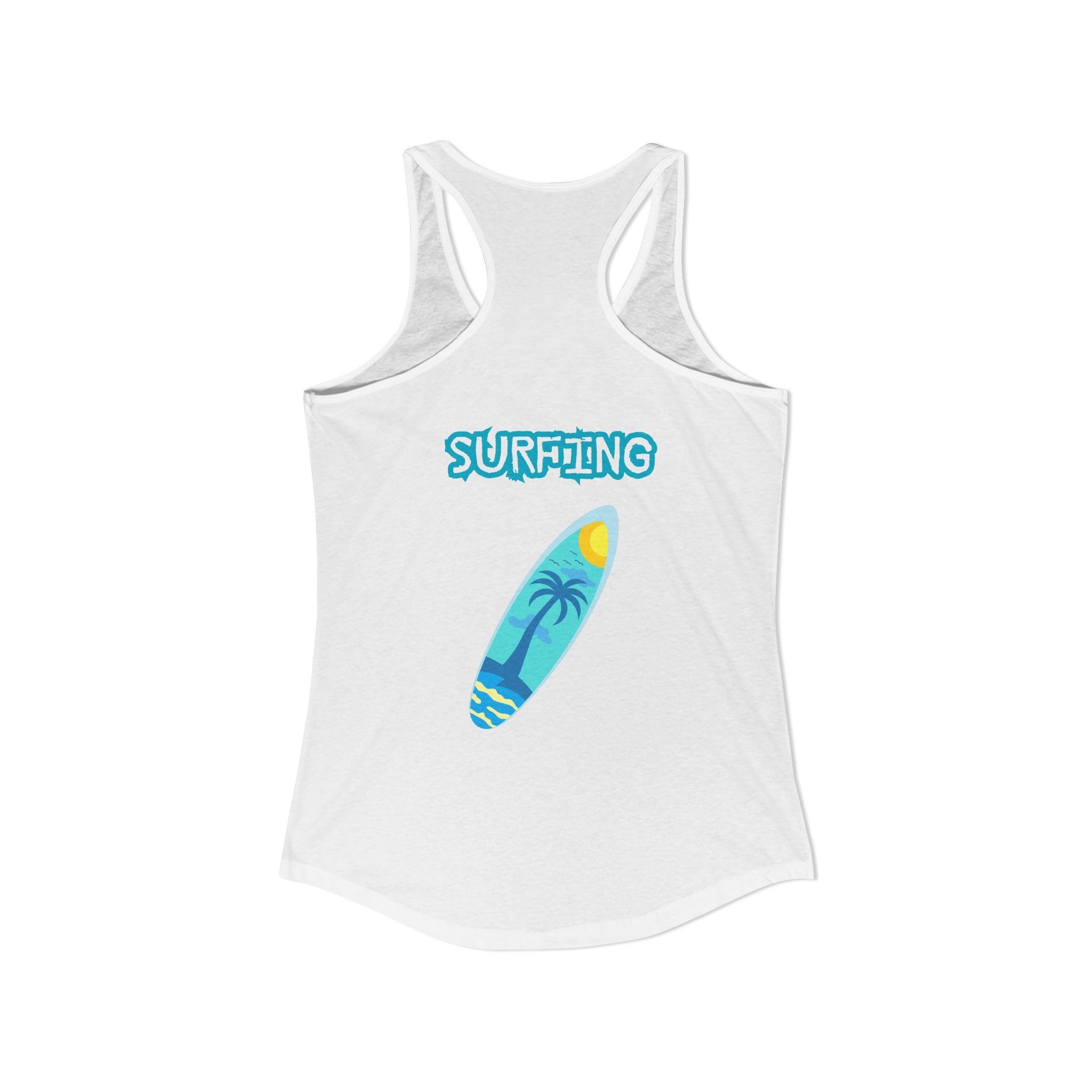 Women's Racerback Tank  Surfing Athlete Graphic
