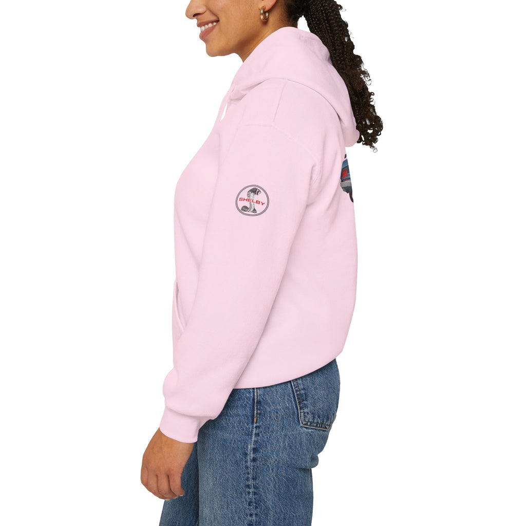 Classic Mustang Hoodie  Vintage Blue Pony Car Pullover