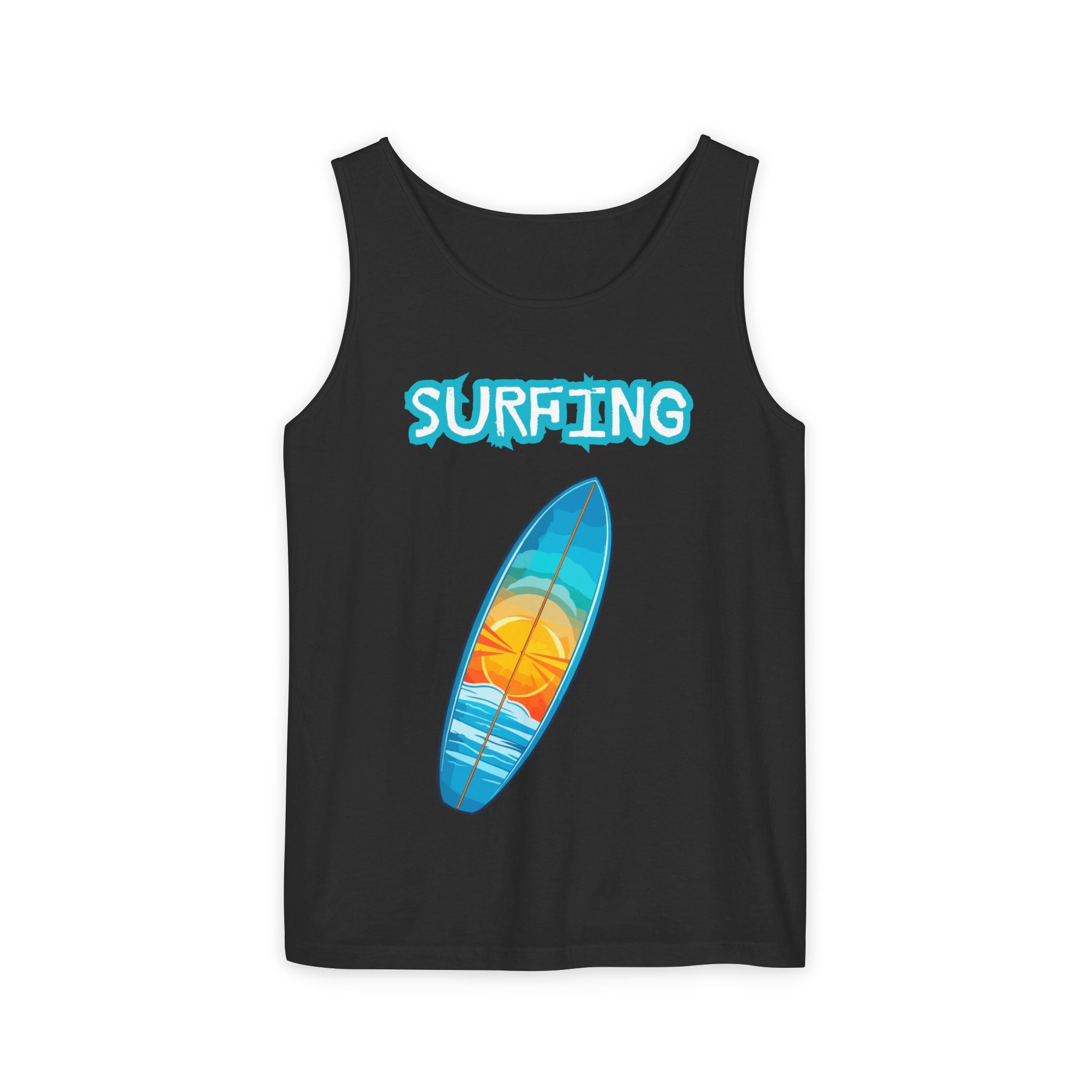 Surfing Tank Top  Sunset Surfboard Beach Tank for Surfers & Summer Lovers