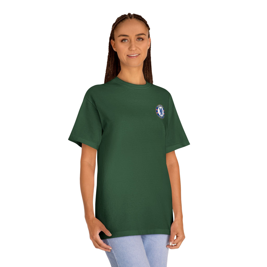 Chelsea Football Club Tee Minimal Crest Front & CHELSEA Back